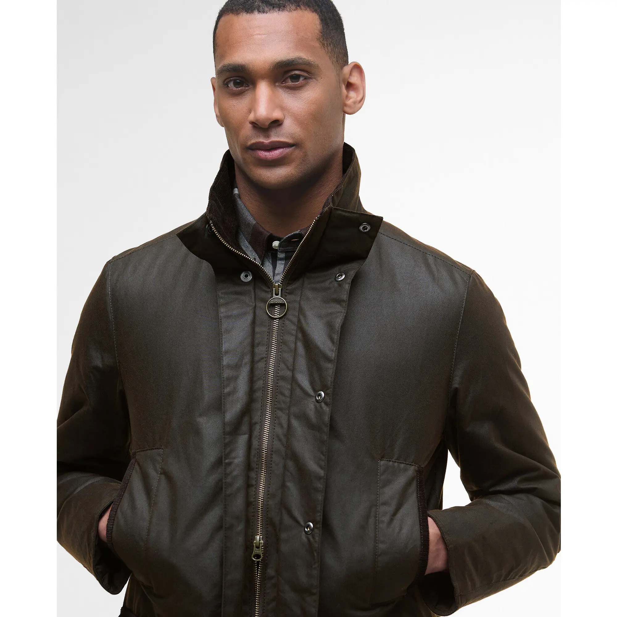 Product image 5 of 8 of Barbour Men's Modern Border Wax Jacket - Dark Brown
