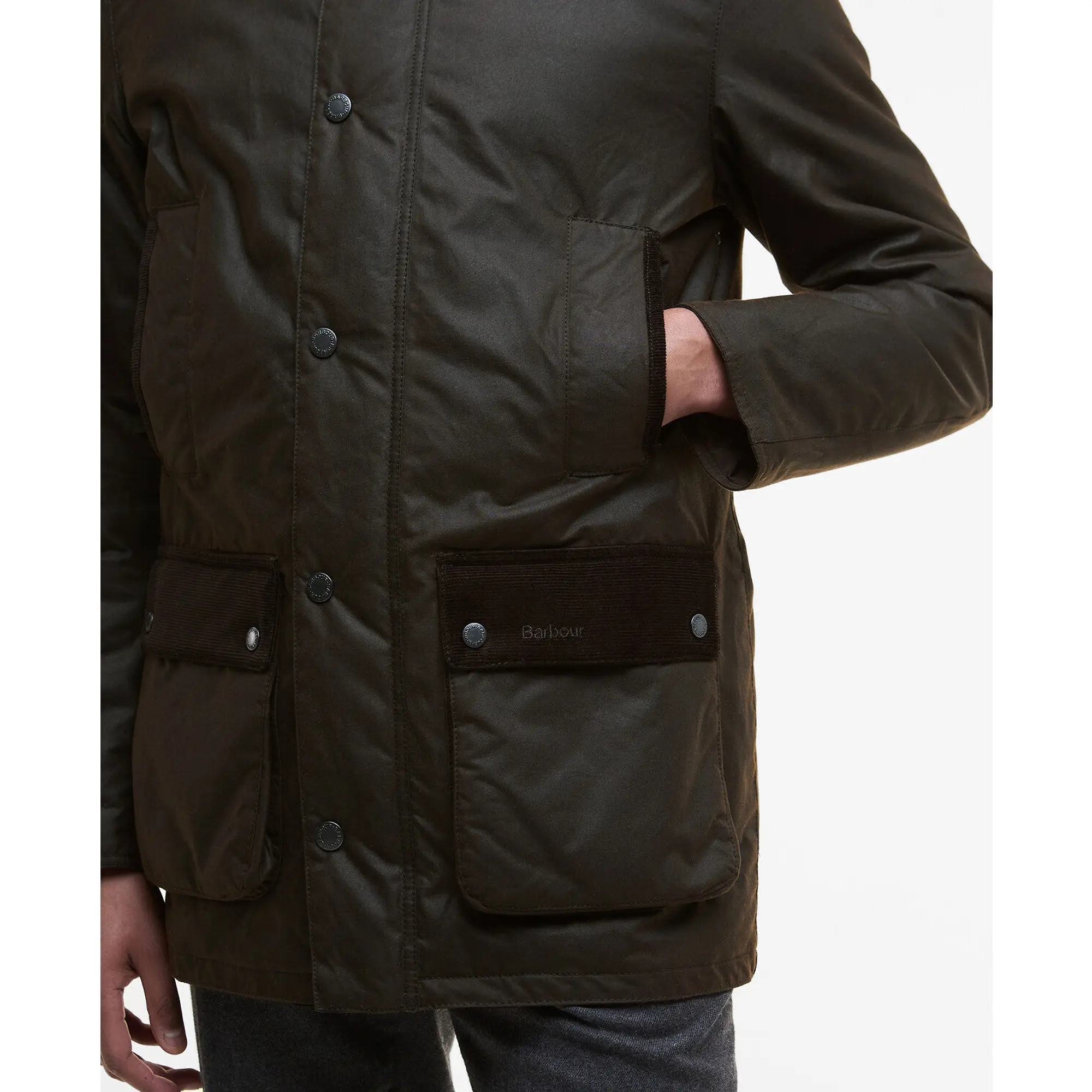 Product image 7 of 8 of Barbour Men's Modern Border Wax Jacket - Dark Brown