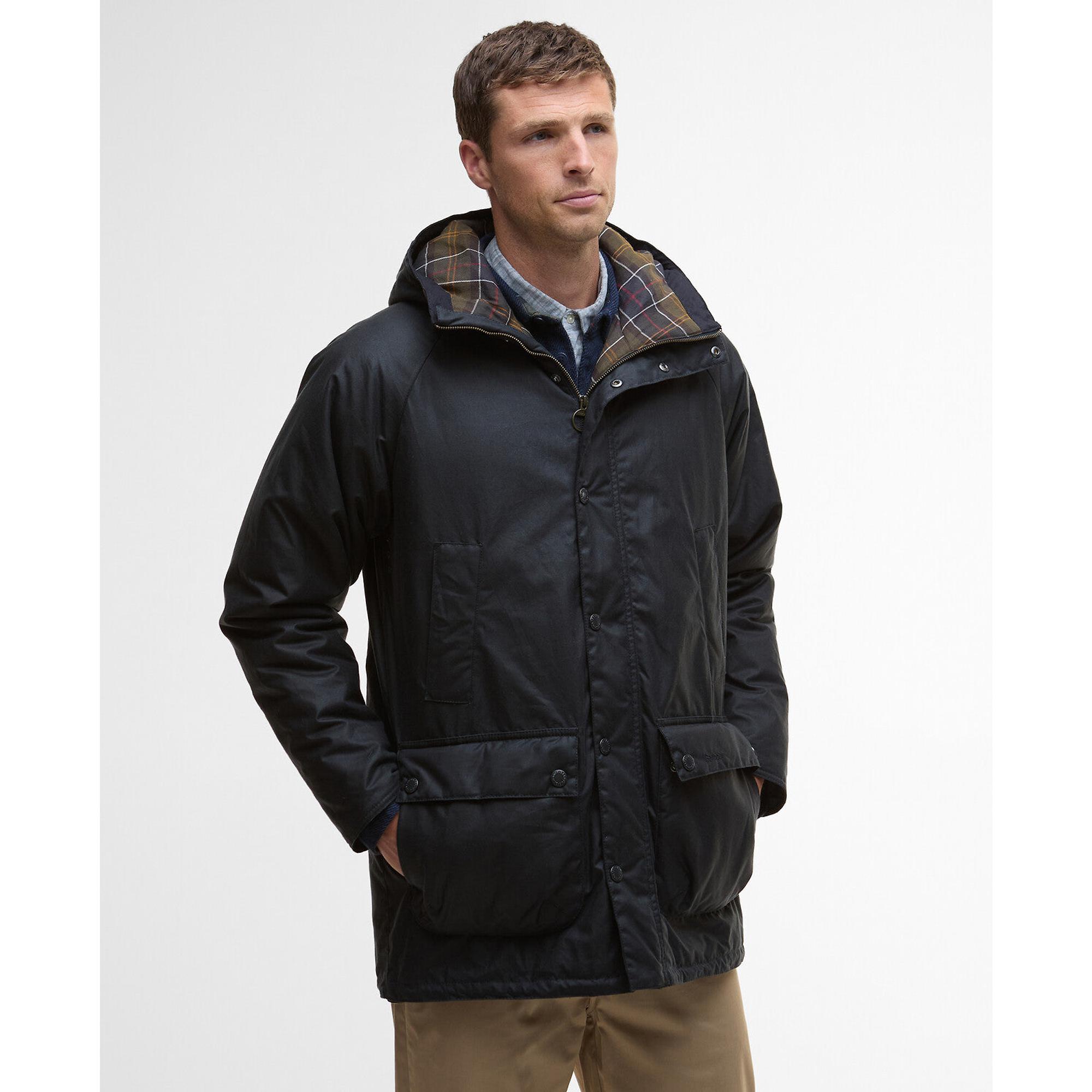 Barbour Men's Bedale Wax Parka - Navy | British Attire
