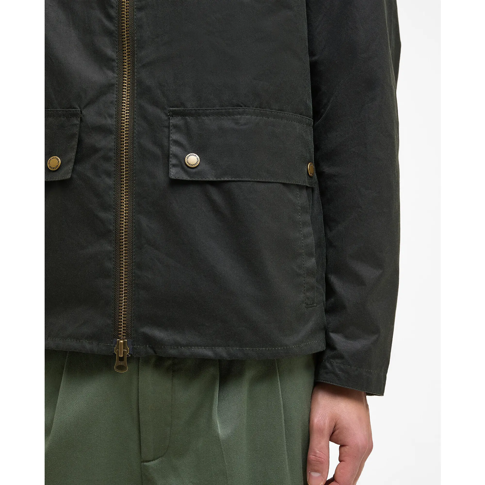 Product image 8 of 9 of Barbour International Men's Marker Wax Jacket - Sage