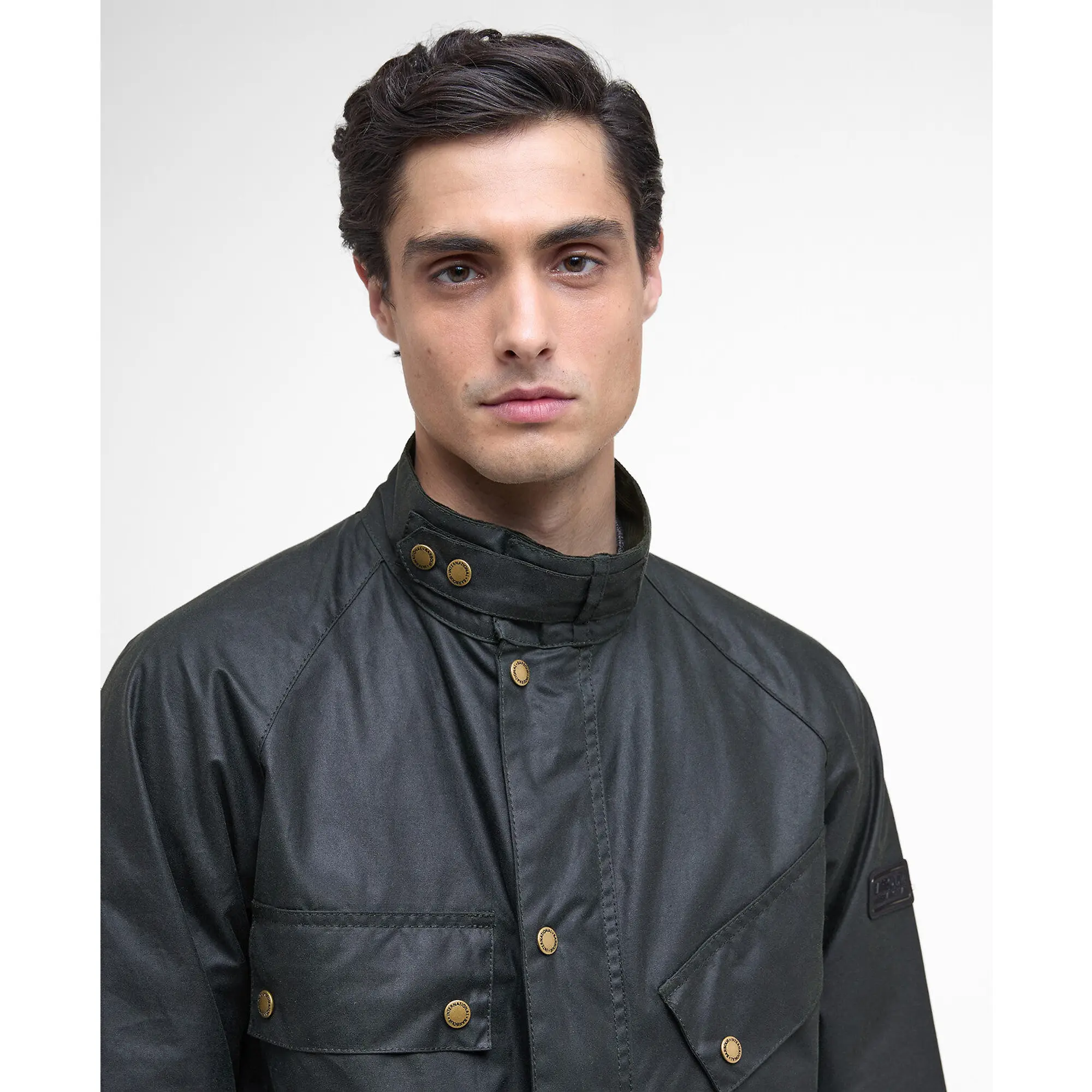 Product image 5 of 9 of Barbour International Men's Bilston Wax Jacket - Sage