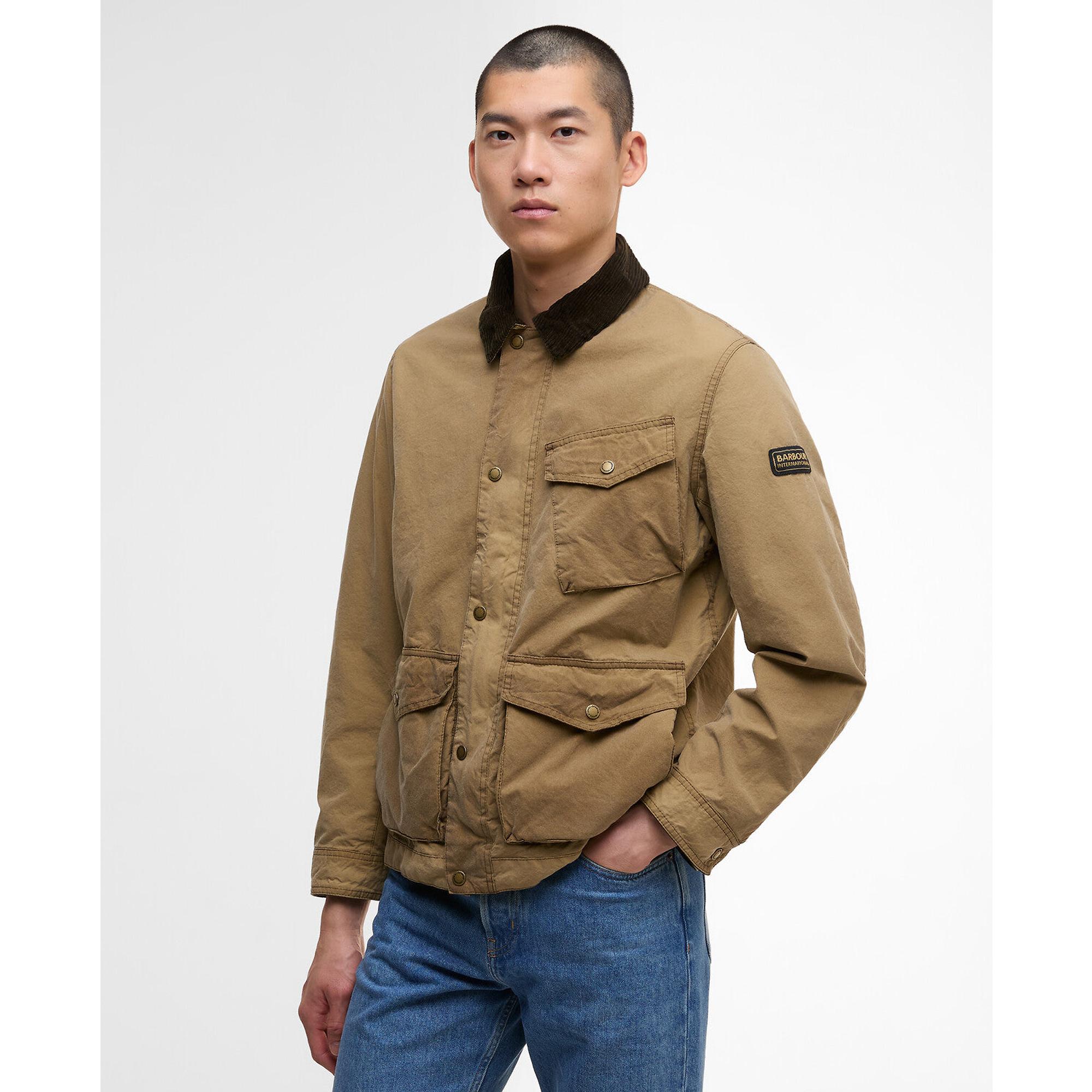 Barbour International Men's Drifter Washed Wax Jacket - Sand