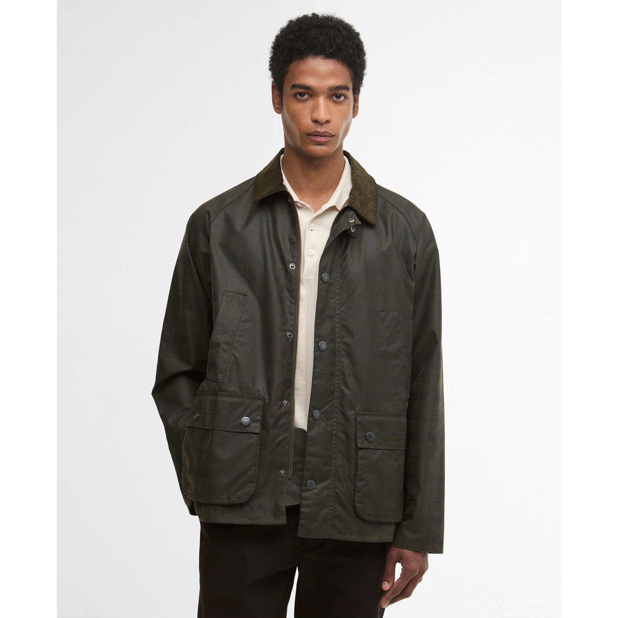Barbour Men's Tartan Ambleside Wax Jacket - Archive Olive Tartan