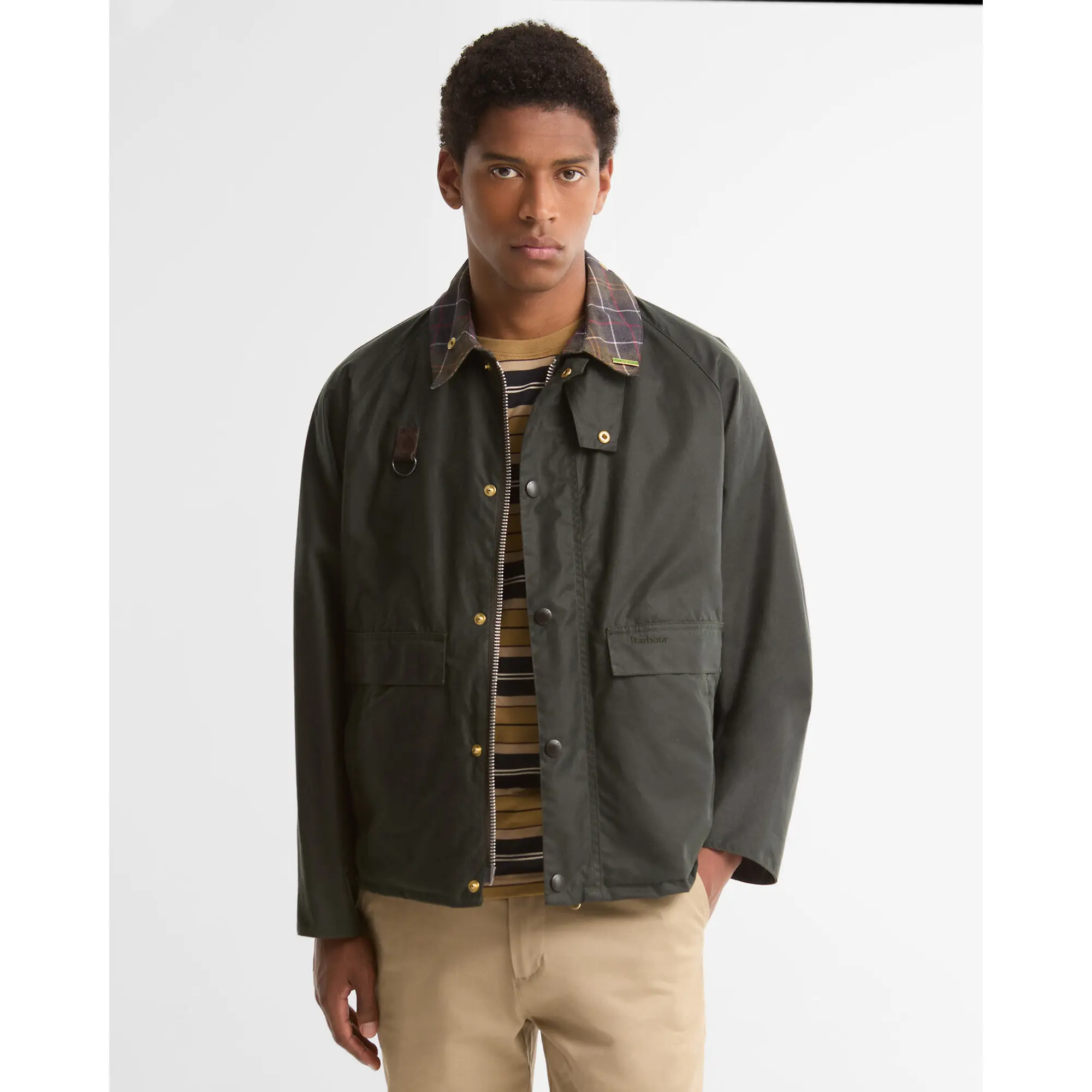 Product image 2 of 7 of Barbour Men's Icons Spey Wax Jacket - Sage