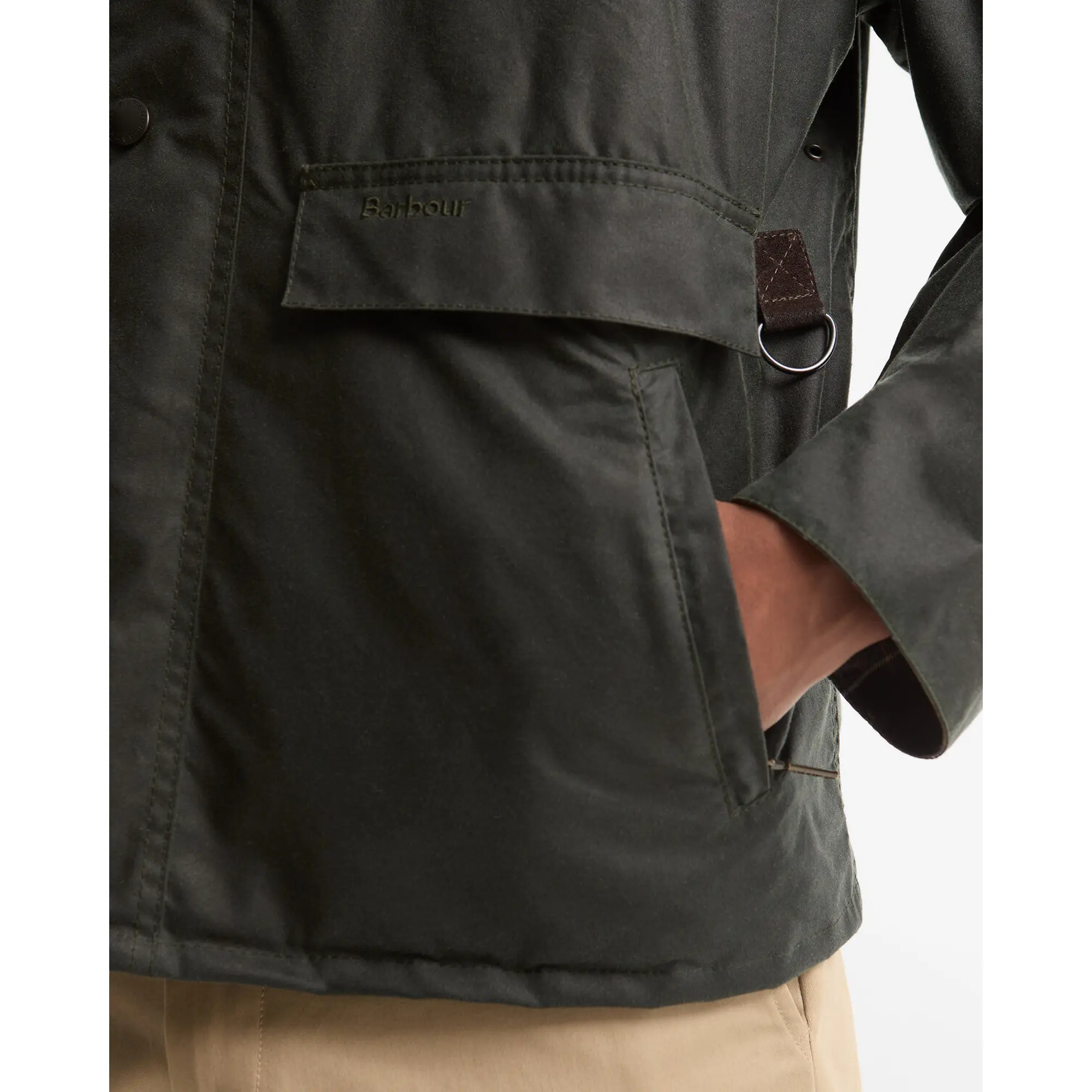 Product image 6 of 7 of Barbour Men's Icons Spey Wax Jacket - Sage
