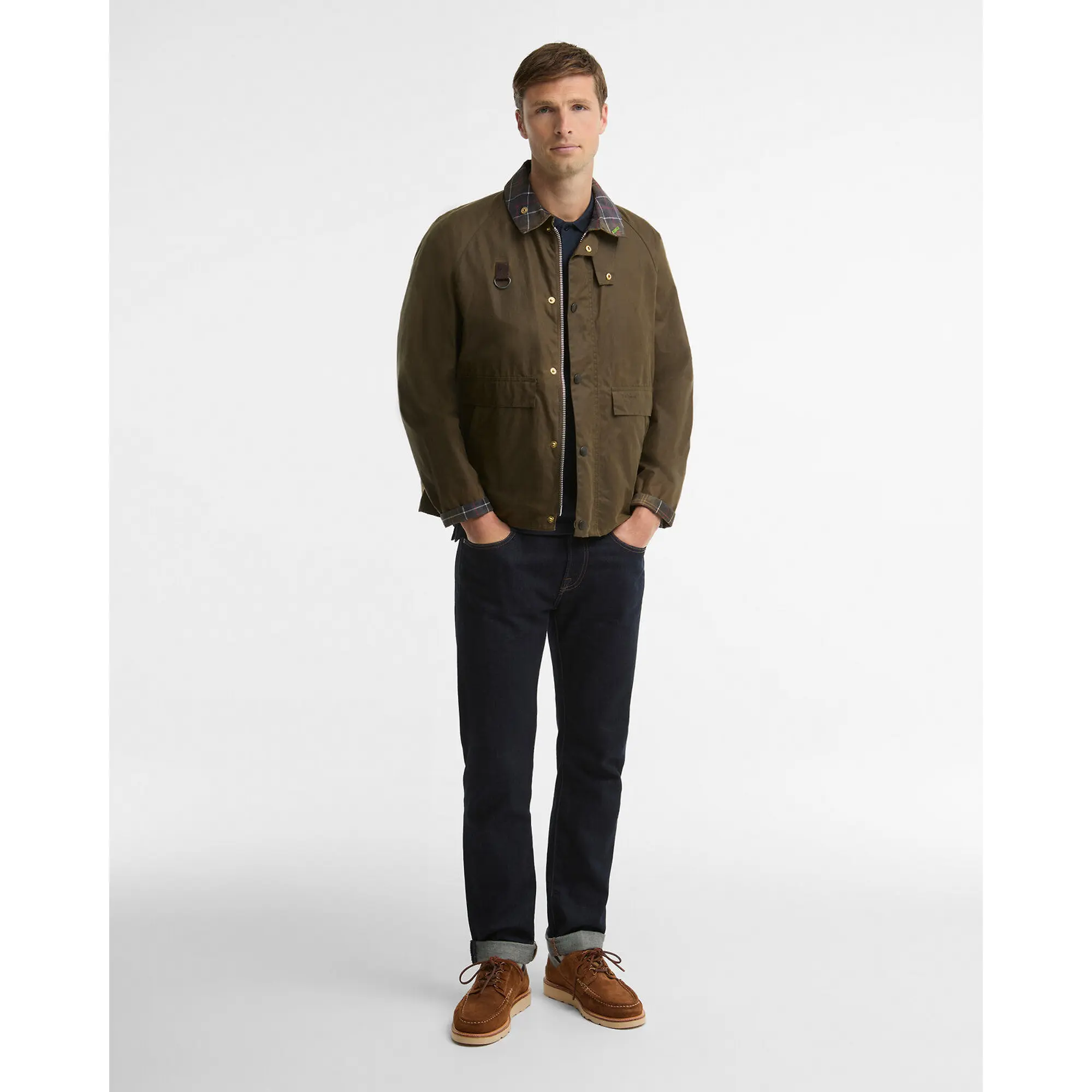 Product image 3 of 7 of Barbour Men's Icons Spey Wax Jacket - Beech
