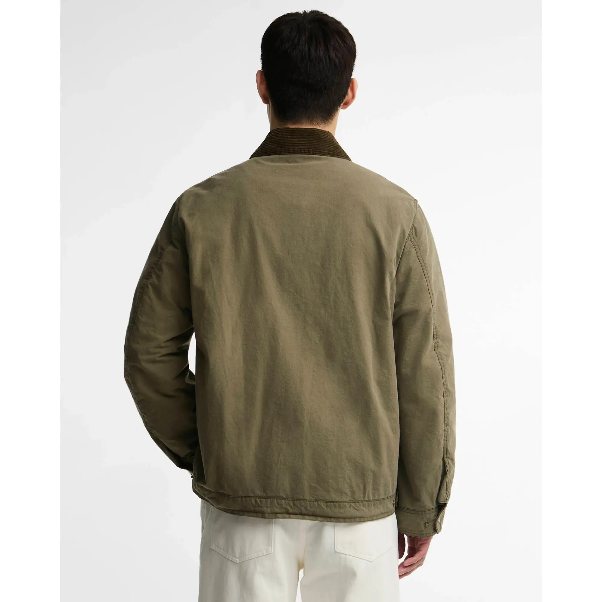 Product image 4 of 6 of Barbour International Men's Winter Drifter Washed Waxed Jacket - Olive Night