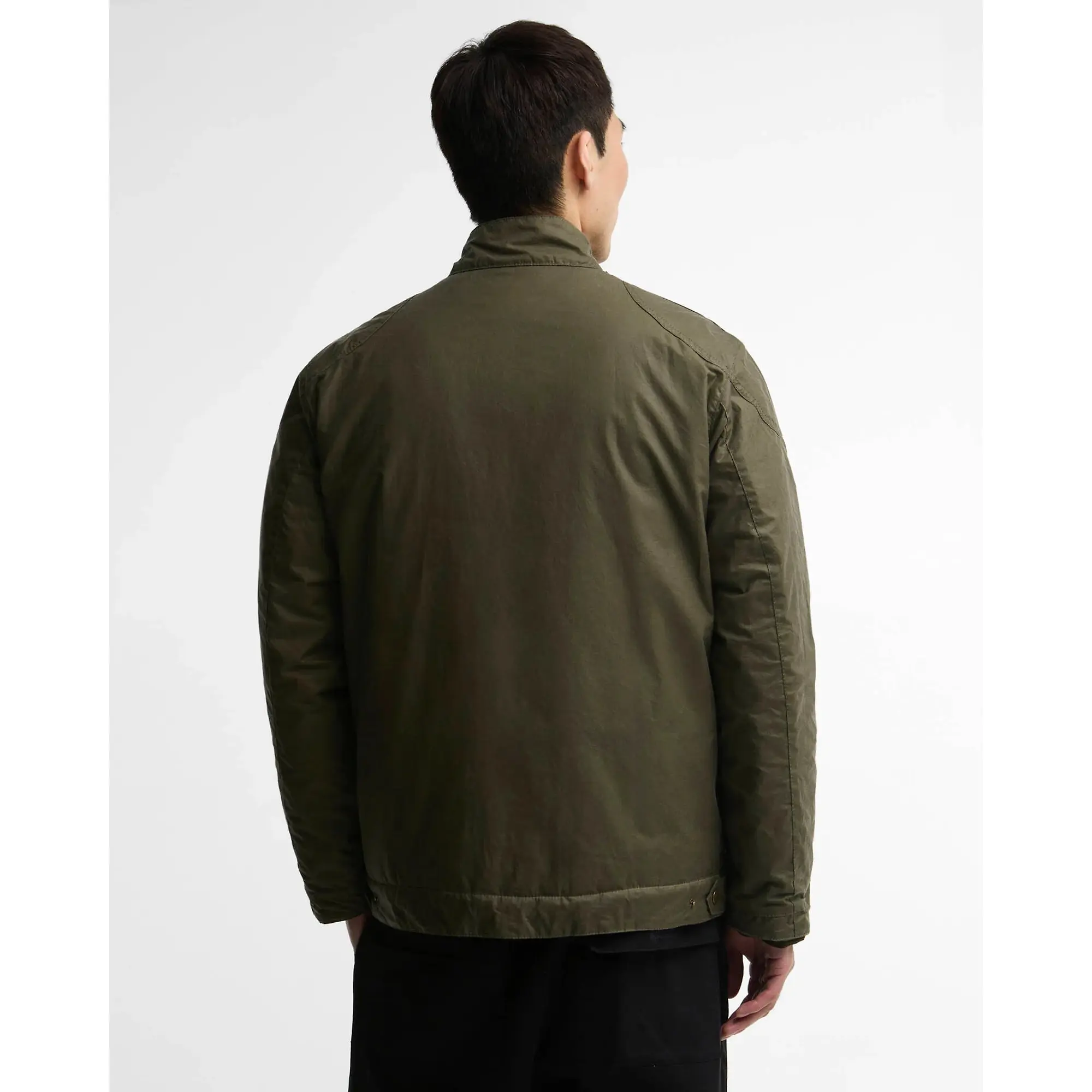Product image 4 of 7 of Barbour International Men's Winter Merton Waxed Jacket - Olive Night