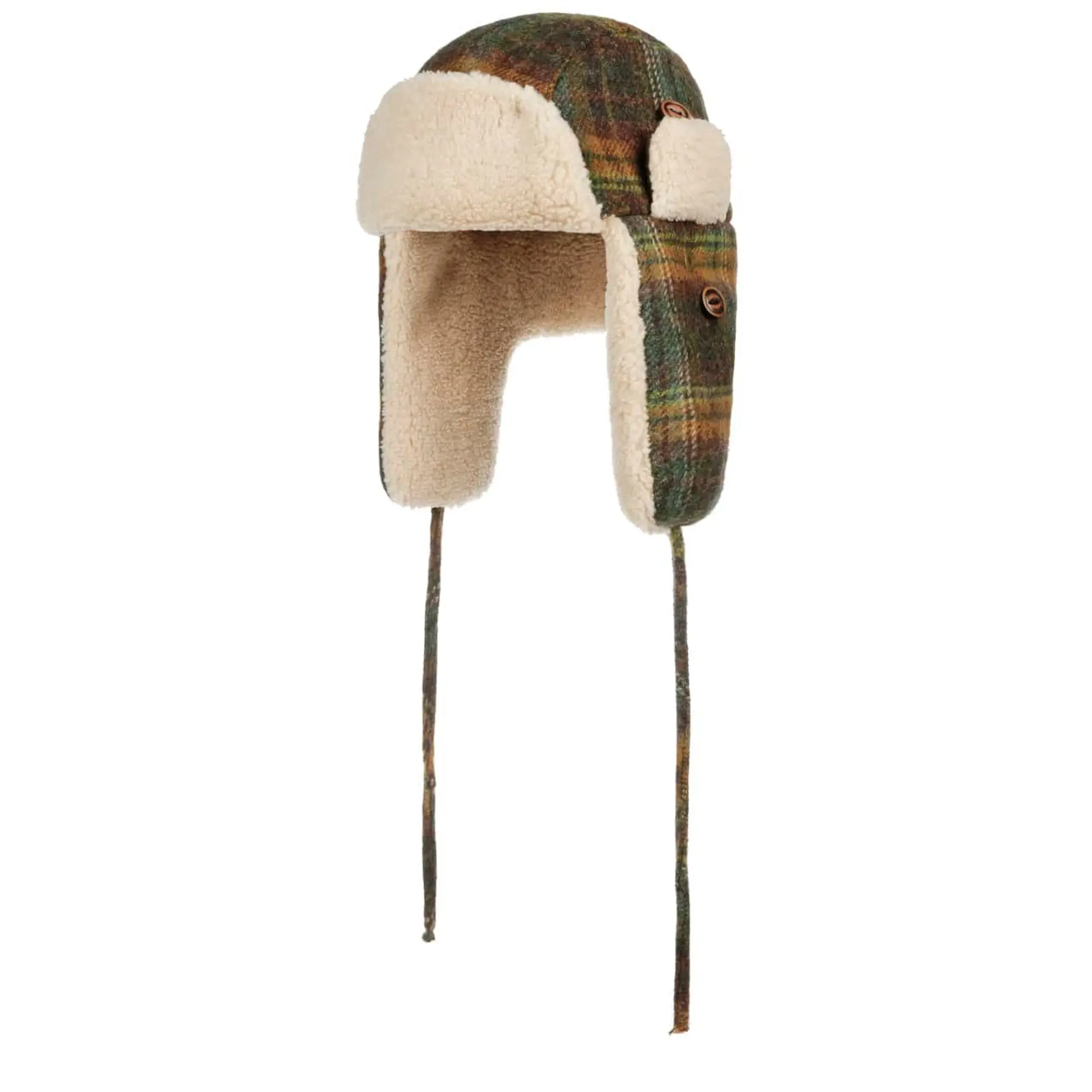 Product image 1 of 9 of Stetson Meadville Bomber Aviator Hat - Green/Dark Orange