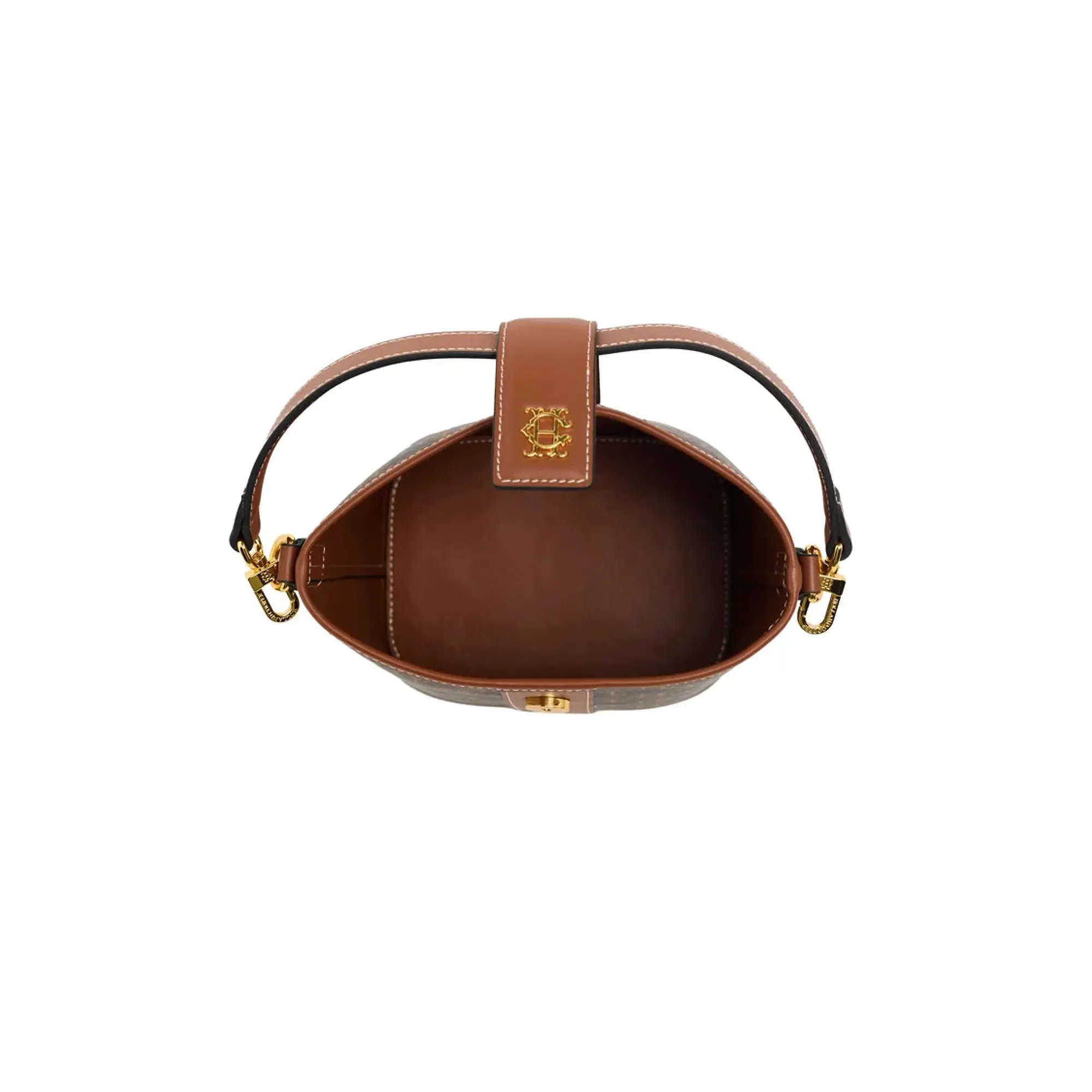 Product image 7 of 10 of Holland Cooper Women's Milan Mini Bucket Bag - Tan Monogram