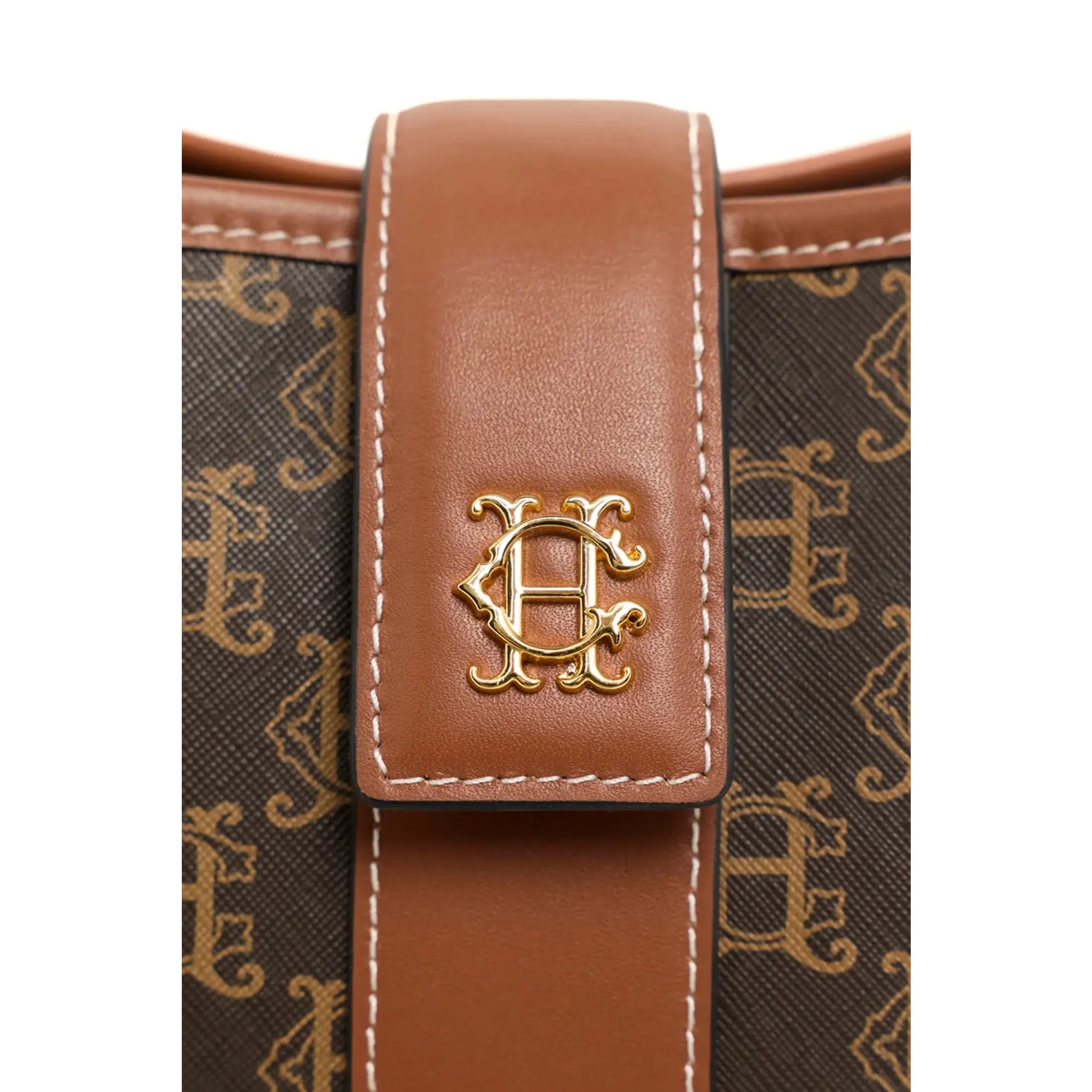 Product image 9 of 10 of Holland Cooper Women's Milan Mini Bucket Bag - Tan Monogram