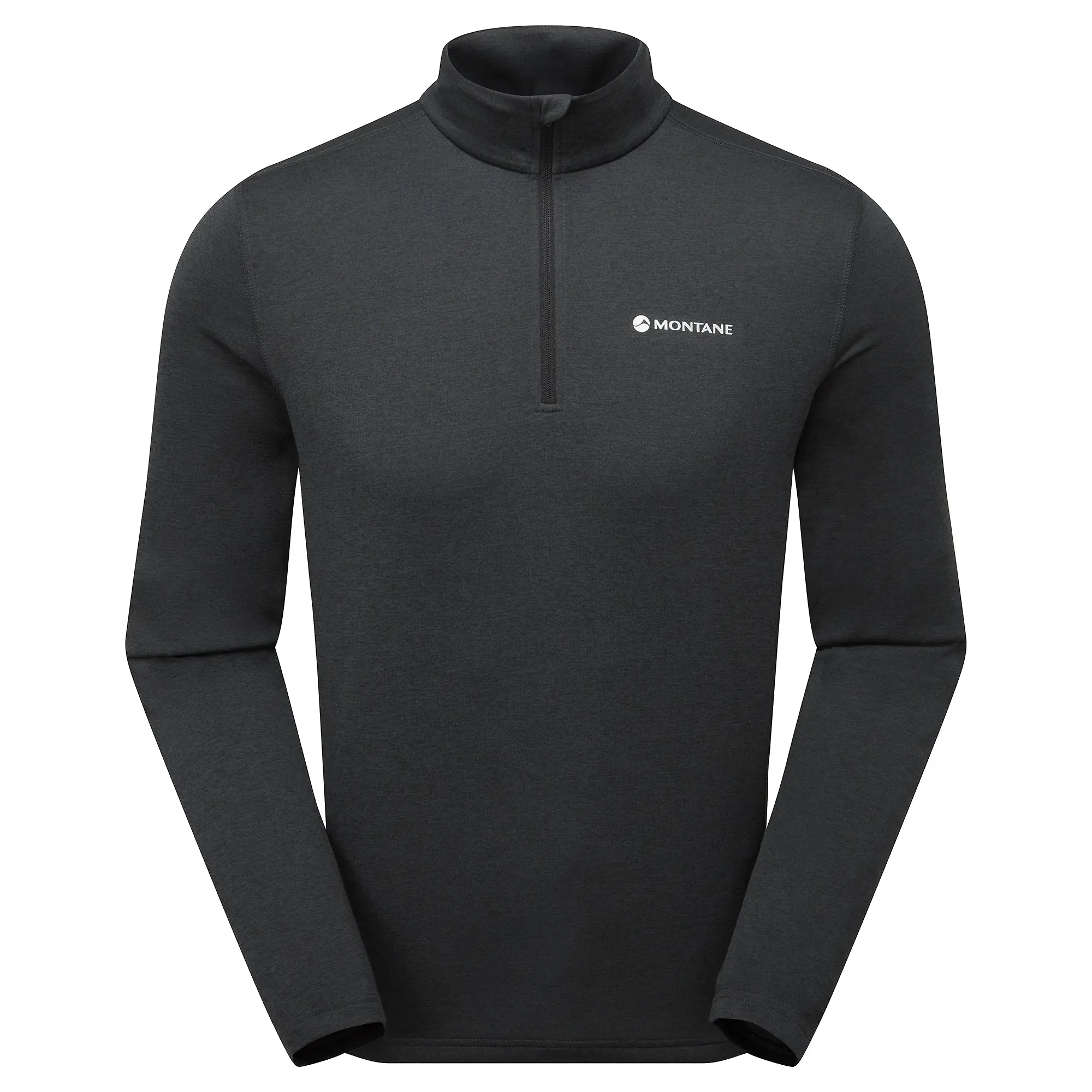 Product image 1 of 3 of Montane Men's Dart Zip Neck Long Sleeved Baselayer - Black
