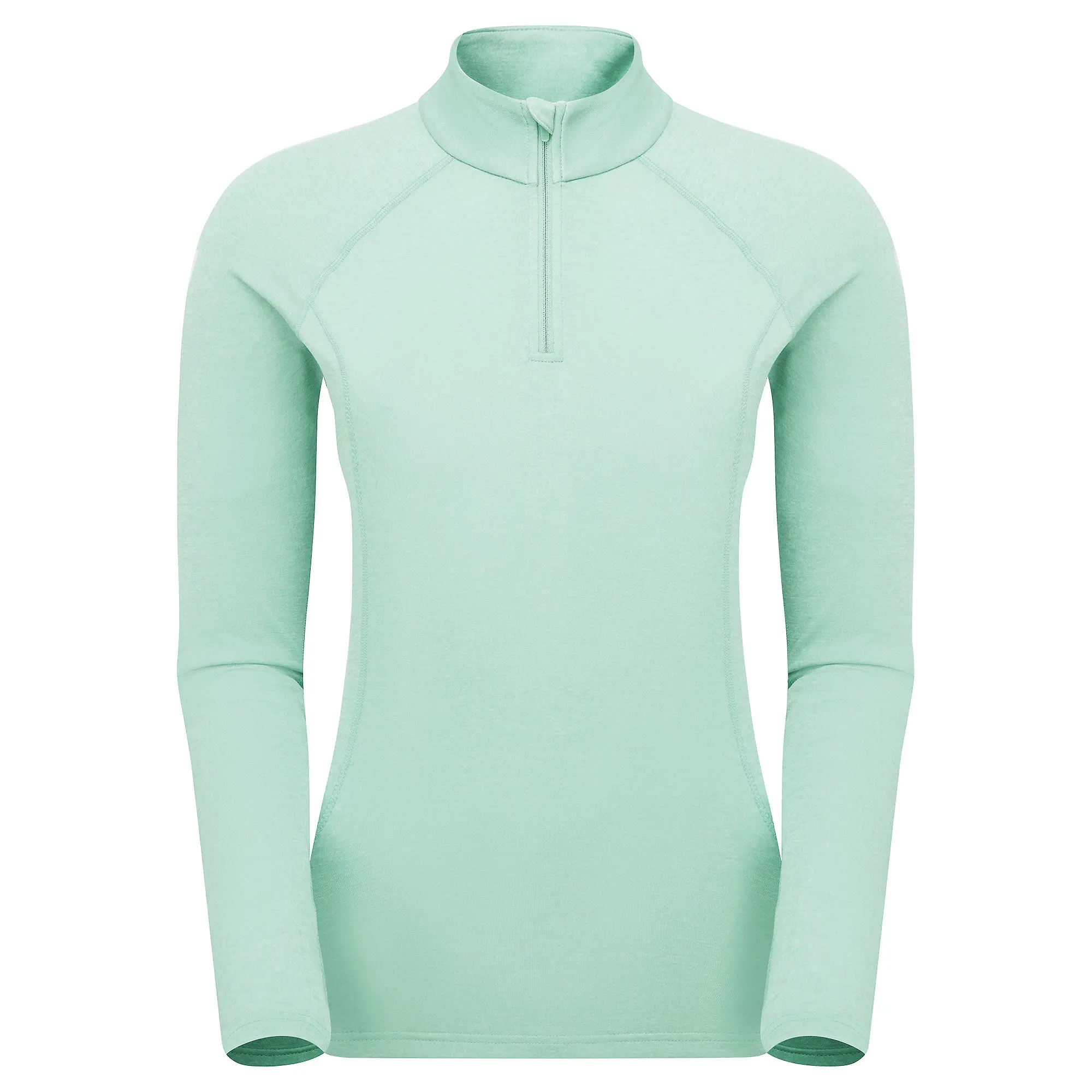 Product image 1 of 4 of Montane Women's Dart Zip Neck Long Sleeved Baselayer - Sea Mist