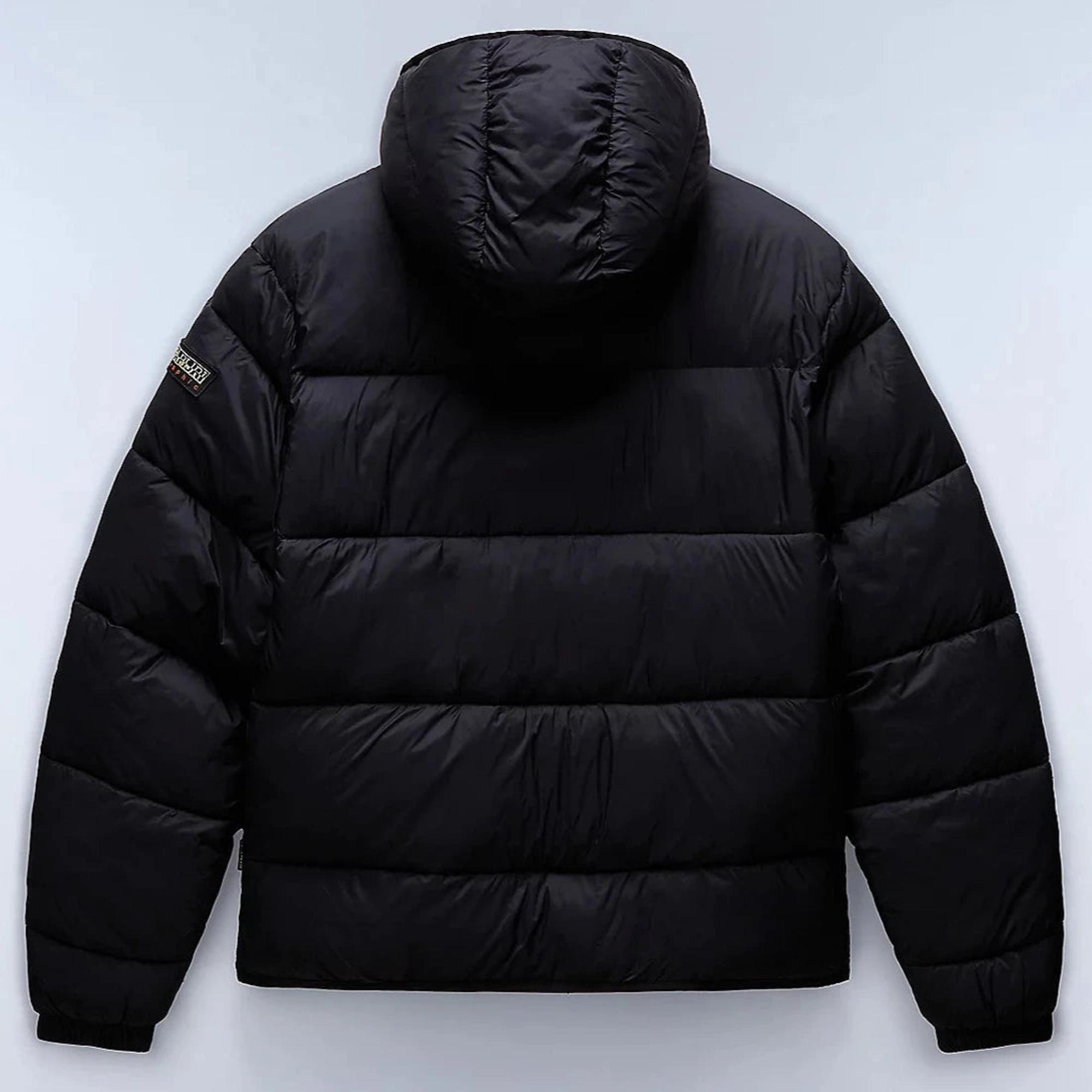 Napapijri Men's Suomi Hooded Puffer Jacket - Black | British Attire