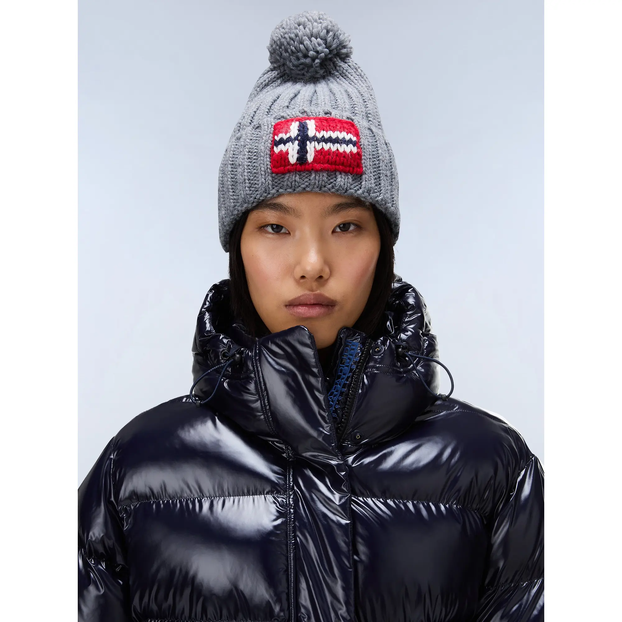 Product image 3 of 5 of Napapijri Men's Semiury Bobble Beanie - Medium Grey Melange