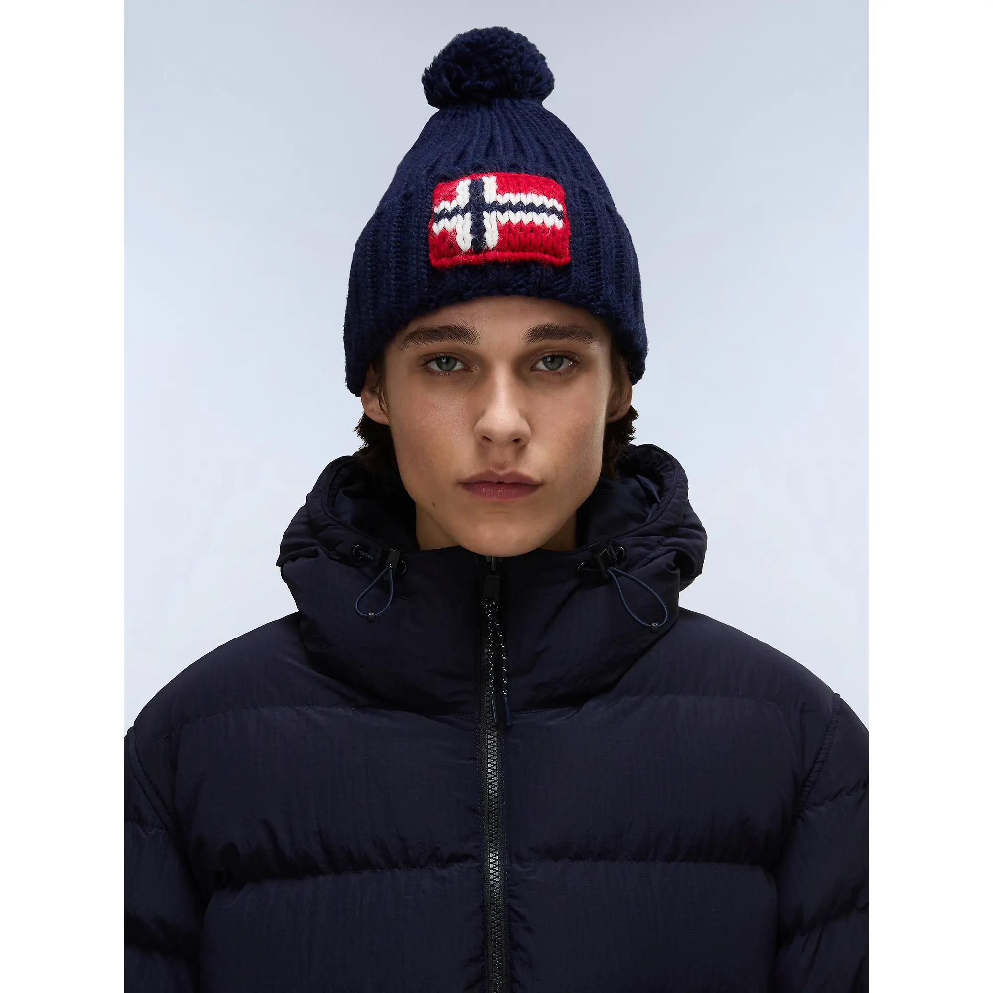 Product image 2 of 5 of Napapijri Men's Semiury Bobble Beanie - Blue Marine