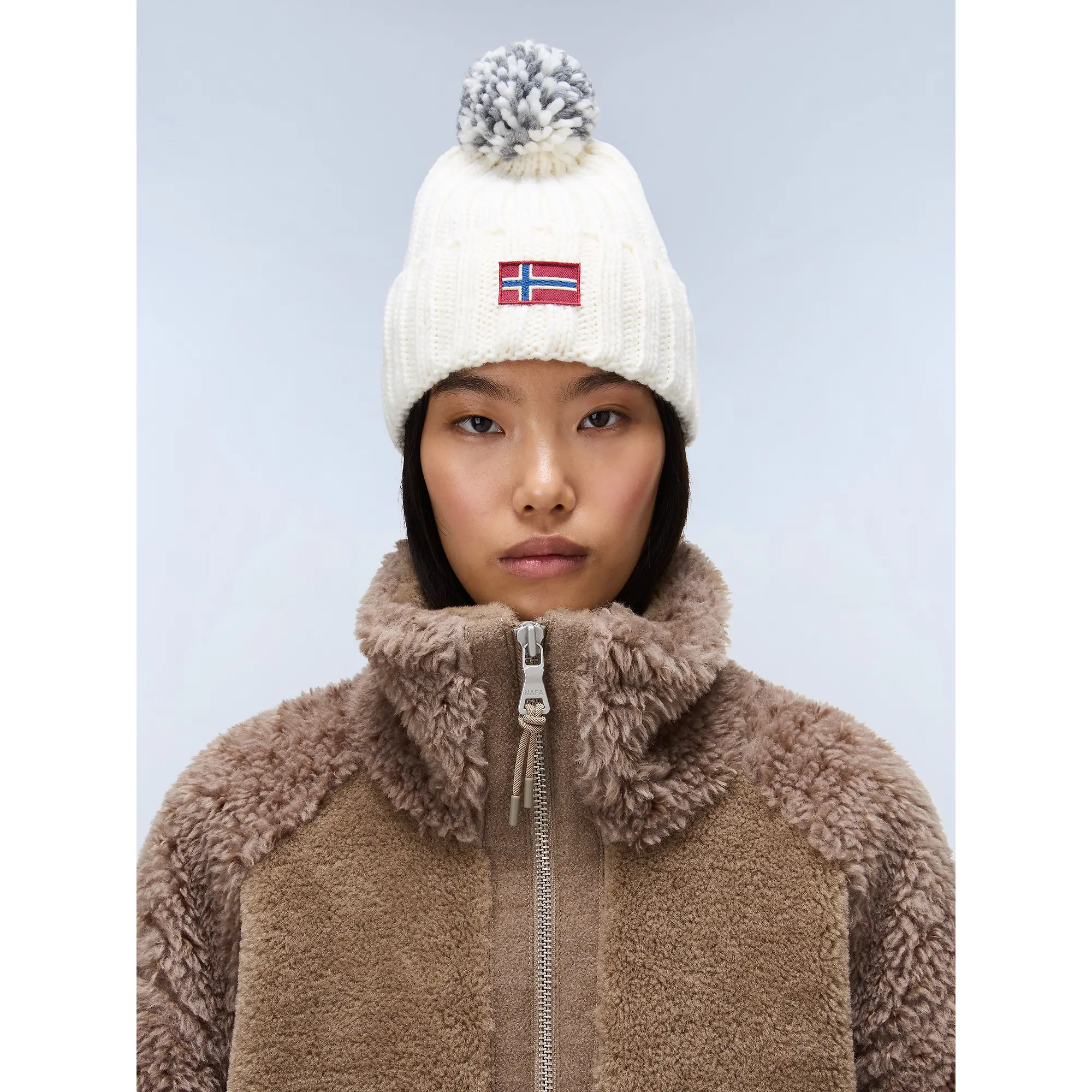 Product image 2 of 4 of Napapijri Women's Semiury Bobble Beanie - Beige Dimity
