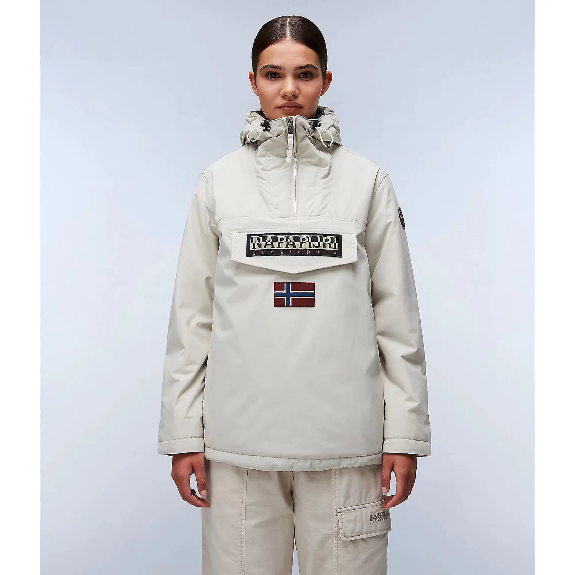 Product image 3 of 8 of Napapijri Women's Rainforest Winter Anorak Jacket - Beige Silver