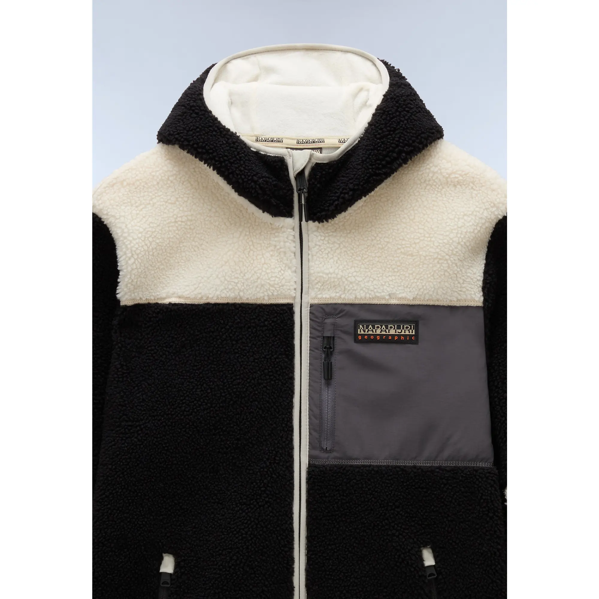 Product image 9 of 9 of Napapijri Men's Yupik Full Zip Hooded Curly Fleece - Multi