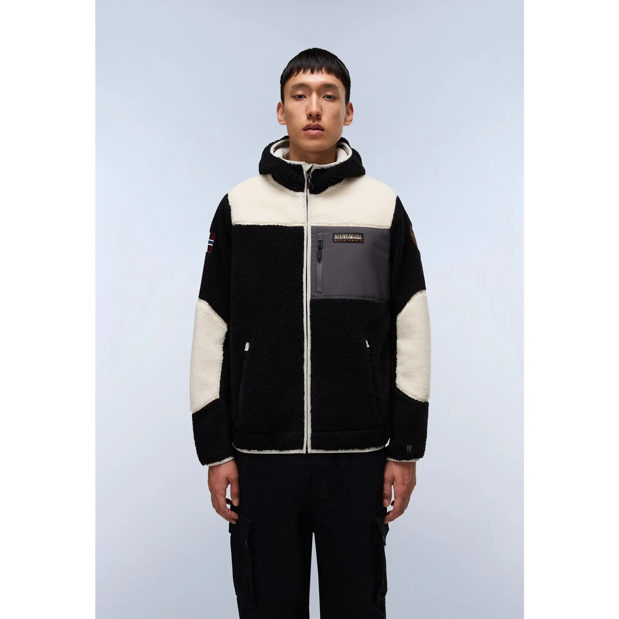 Product image 3 of 9 of Napapijri Men's Yupik Full Zip Hooded Curly Fleece - Multi