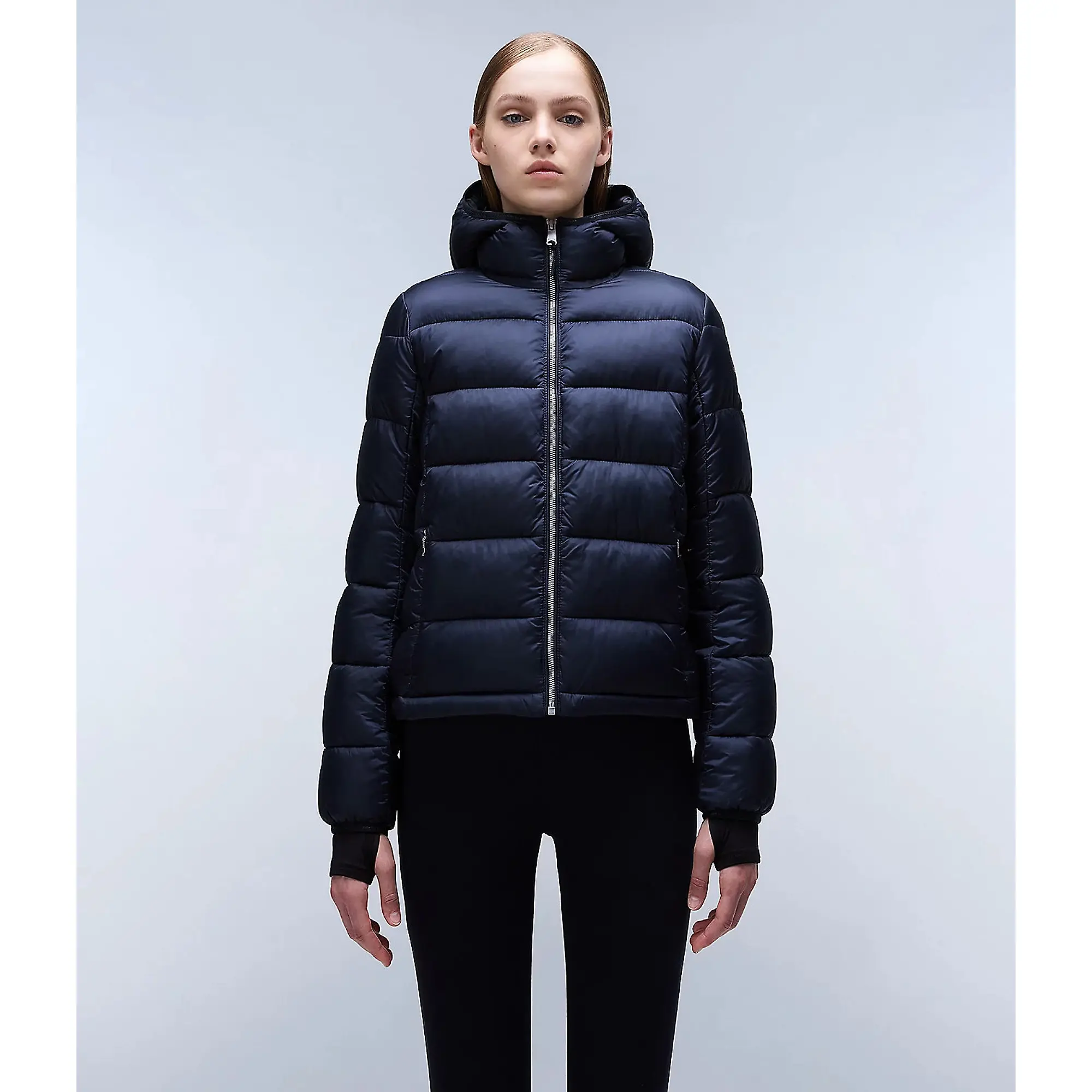 Product image 3 of 7 of Napapijri Women's Aerons Rise Hooded Puffer Jacket - Black