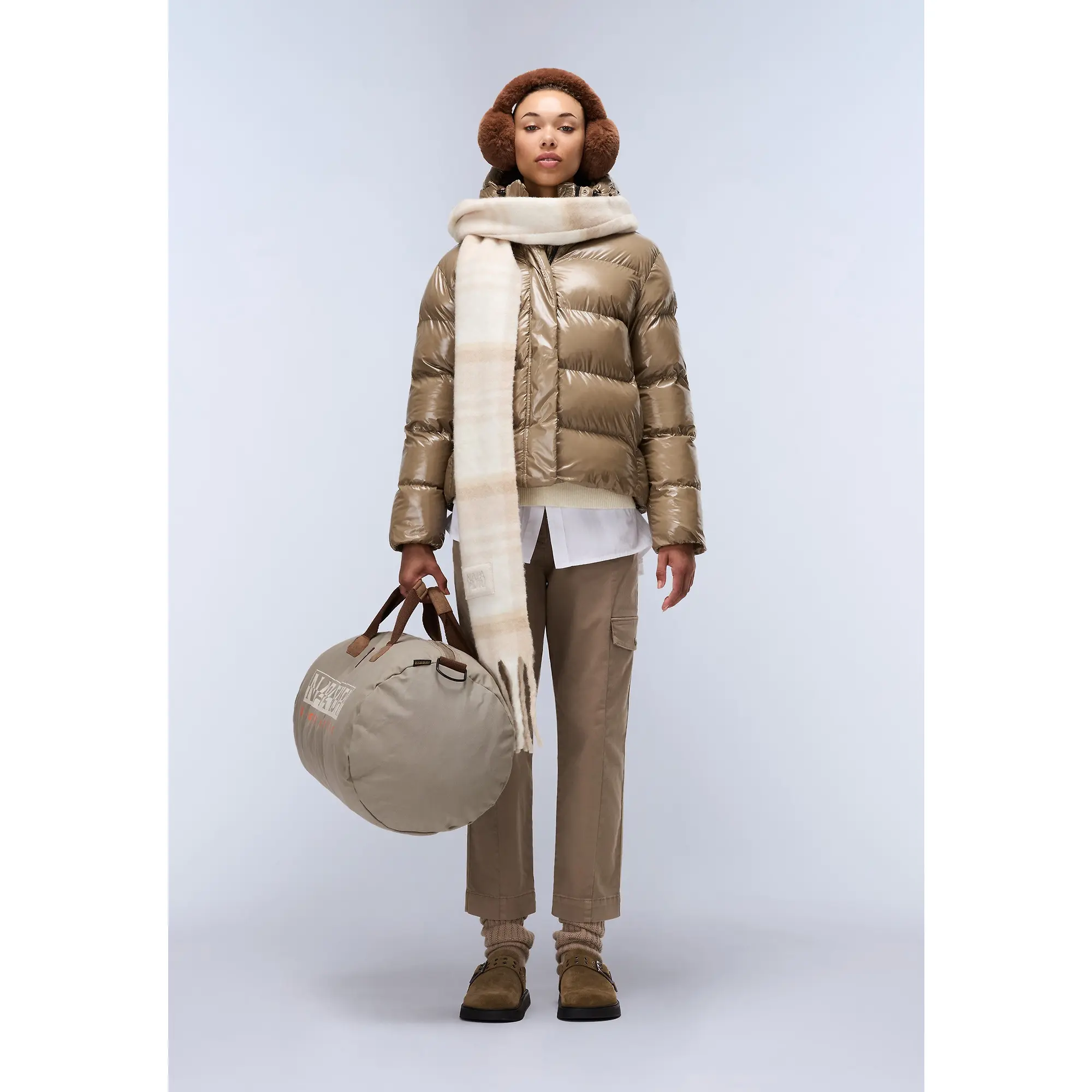 Product image 3 of 10 of Napapijri Women's Glane High Shine Puffer Jacket - Fallen Rock