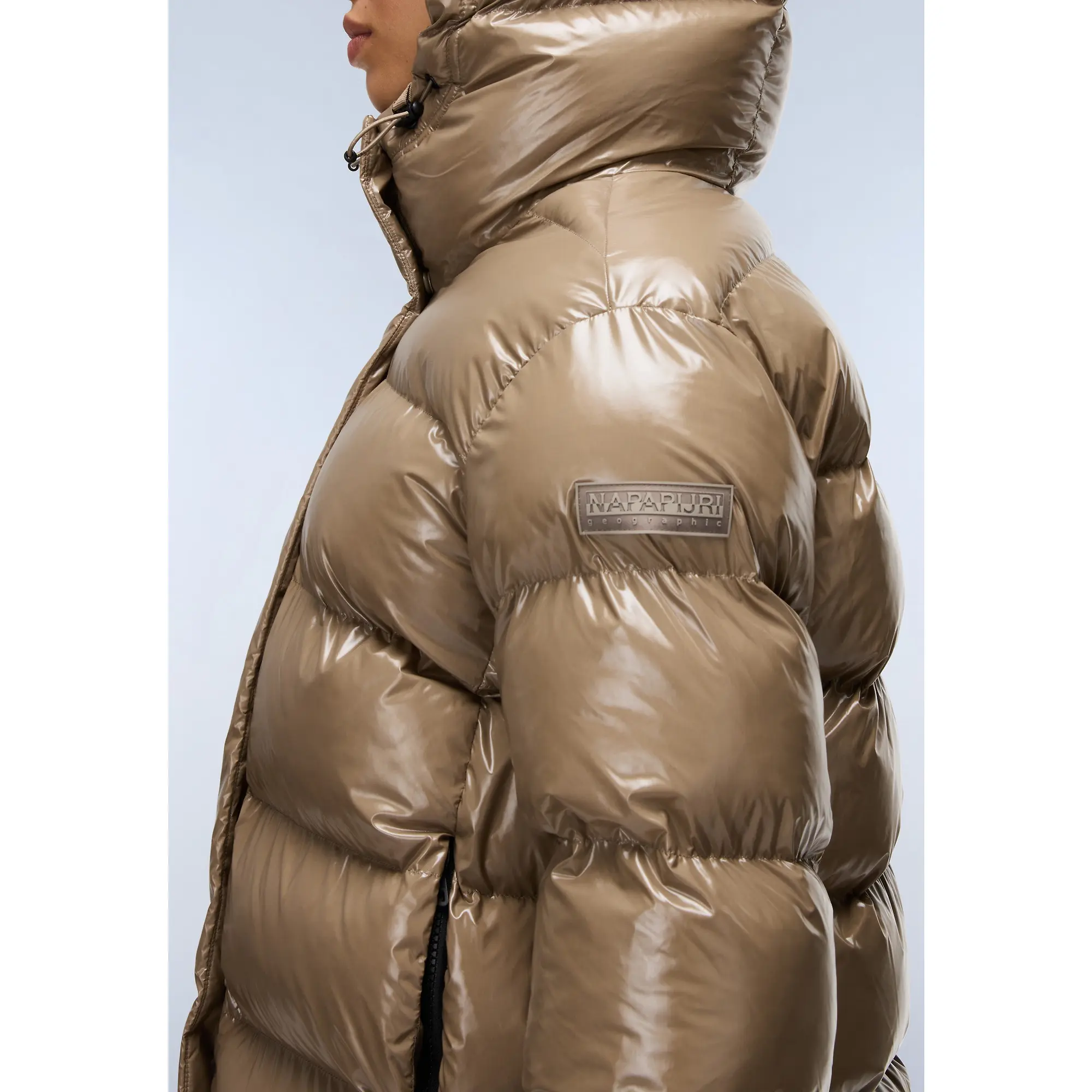 Product image 7 of 10 of Napapijri Women's Glane High Shine Puffer Jacket - Fallen Rock