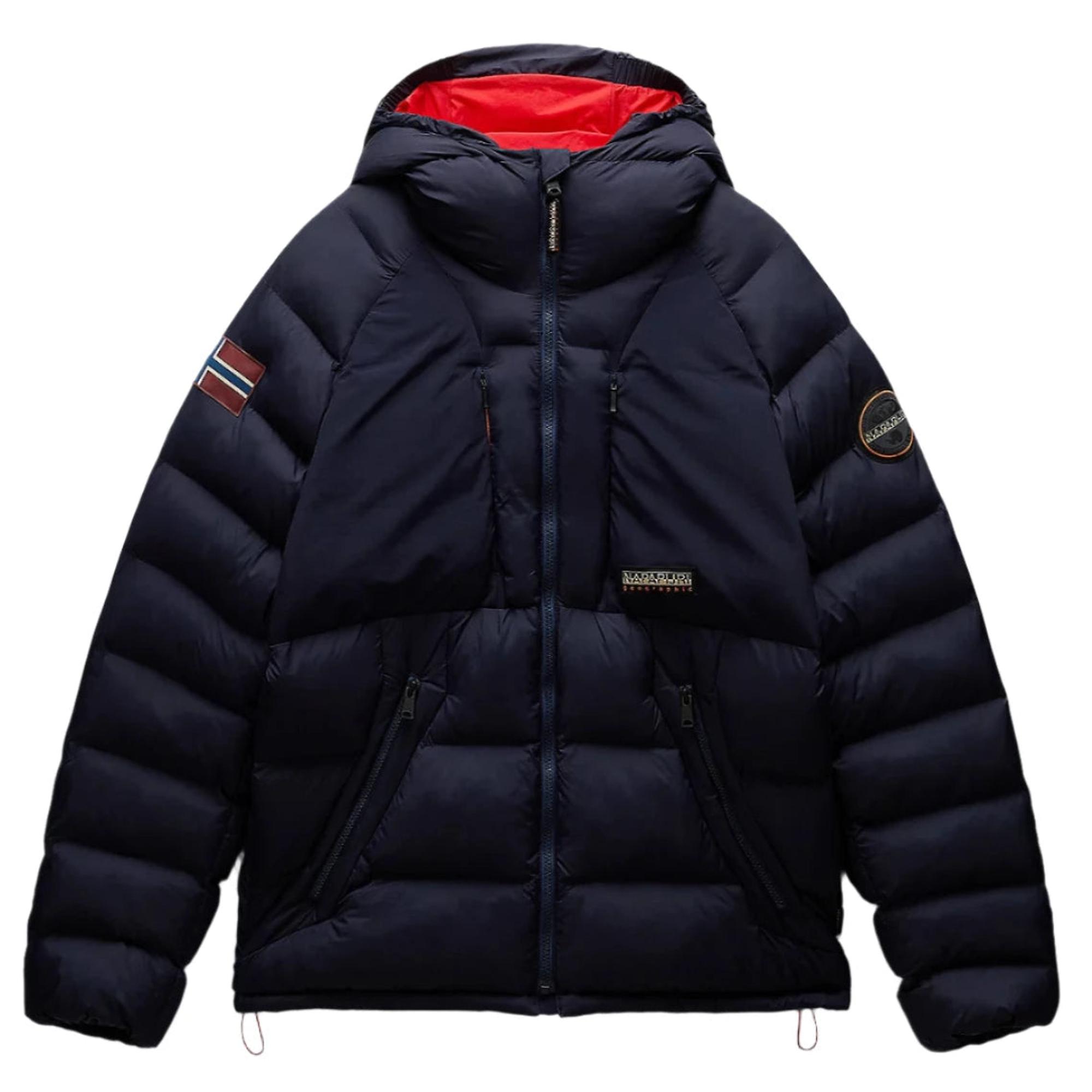 Napapijri Men's Moesa Hooded Puffer Jacket - Blue Marine | British