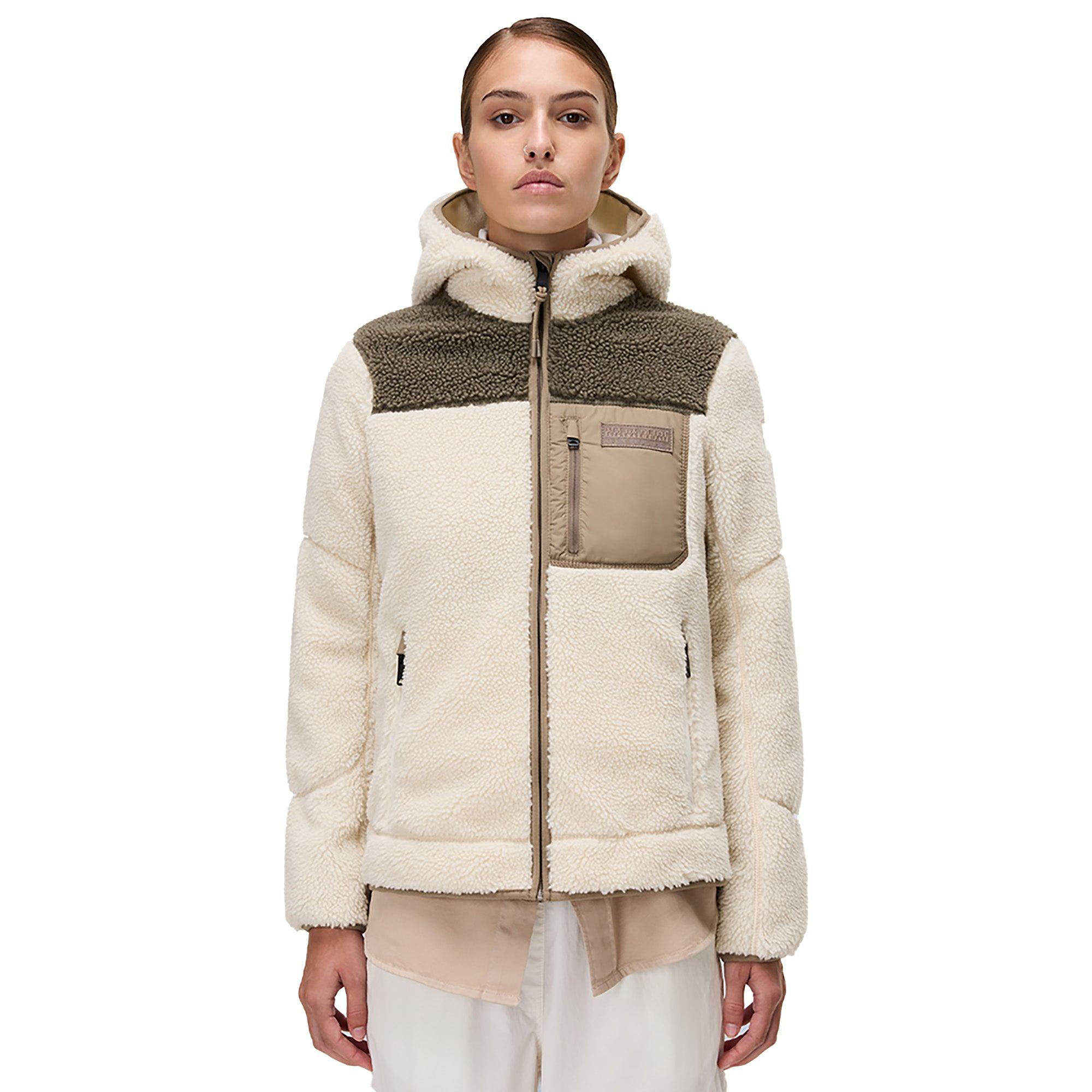 Napapijri Women's Yupik Original Hooded Curly Fleece - Beige