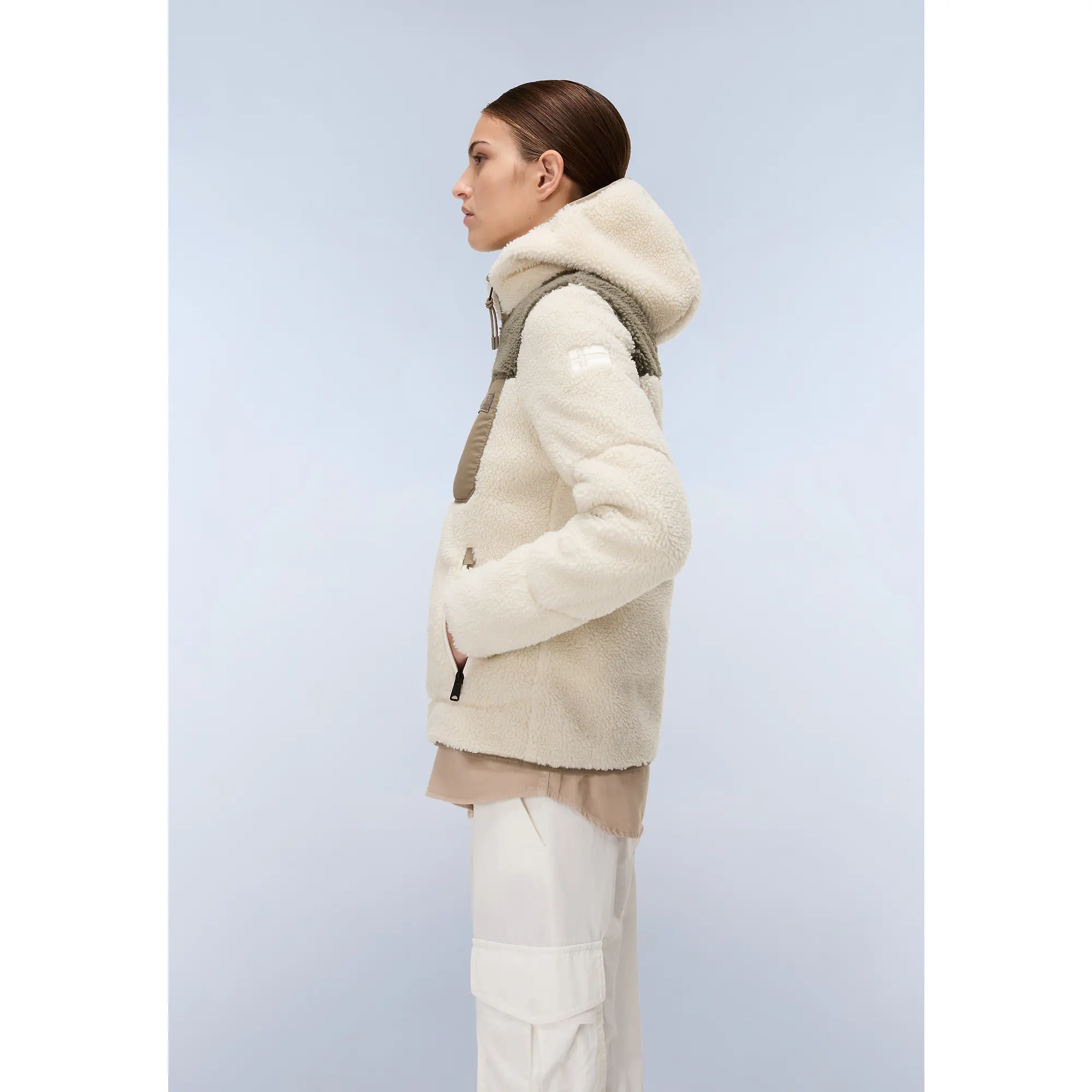 Product image 4 of 5 of Napapijri Women's Yupik Original Hooded Curly Fleece - Beige Dimity