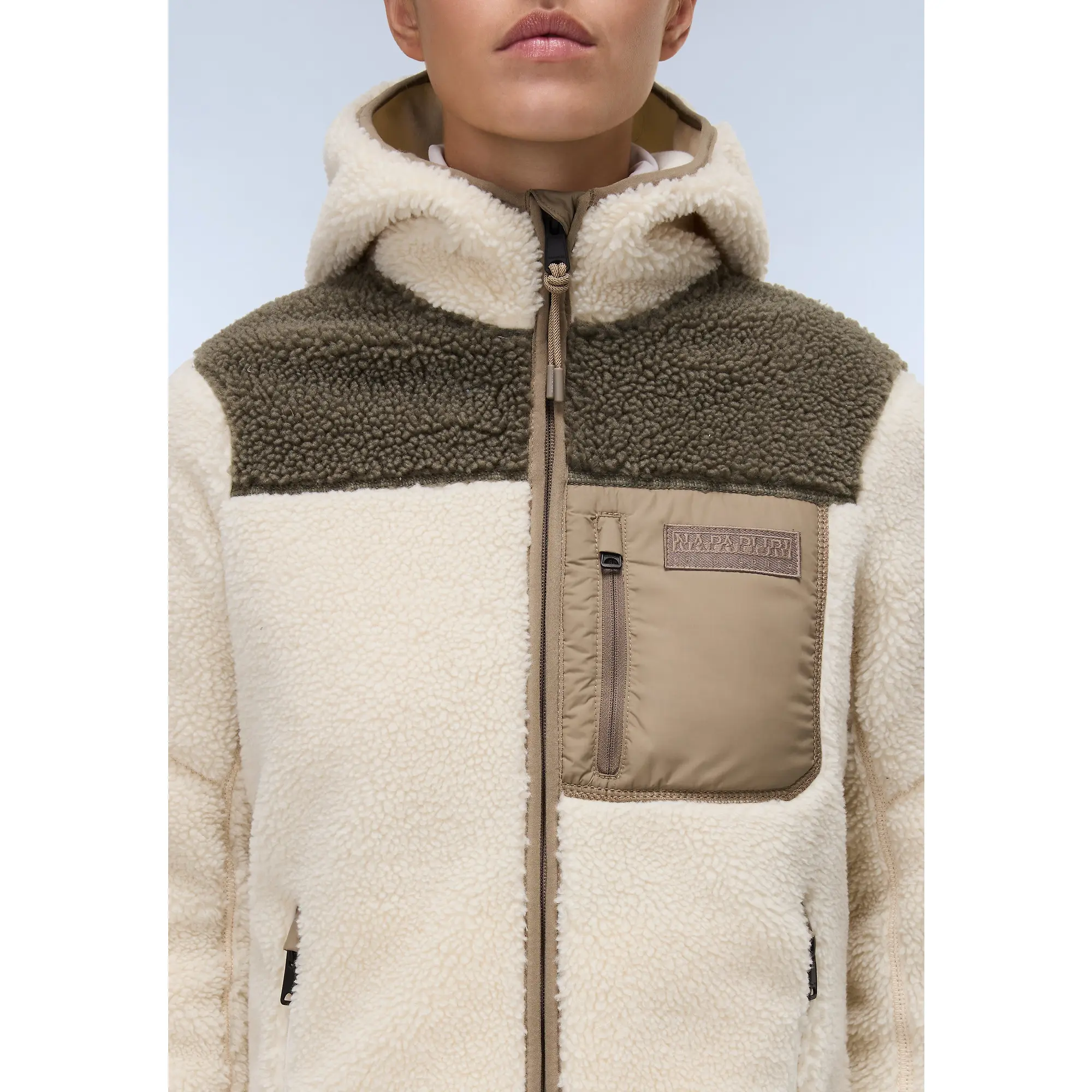 Product image 2 of 5 of Napapijri Women's Yupik Original Hooded Curly Fleece - Beige Dimity
