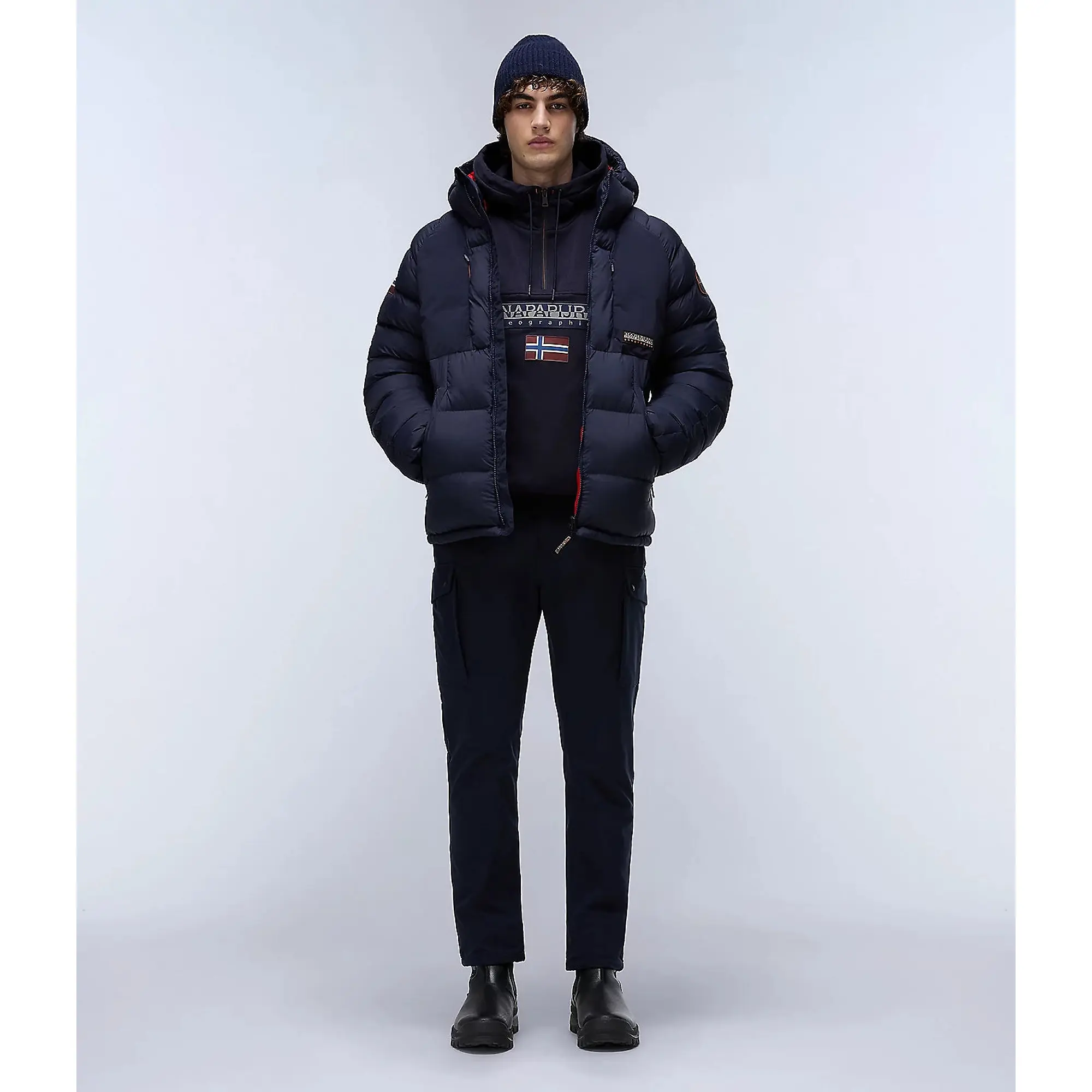 Product image 6 of 7 of Napapijri Men's Burgee Hoodie - Blue Marine