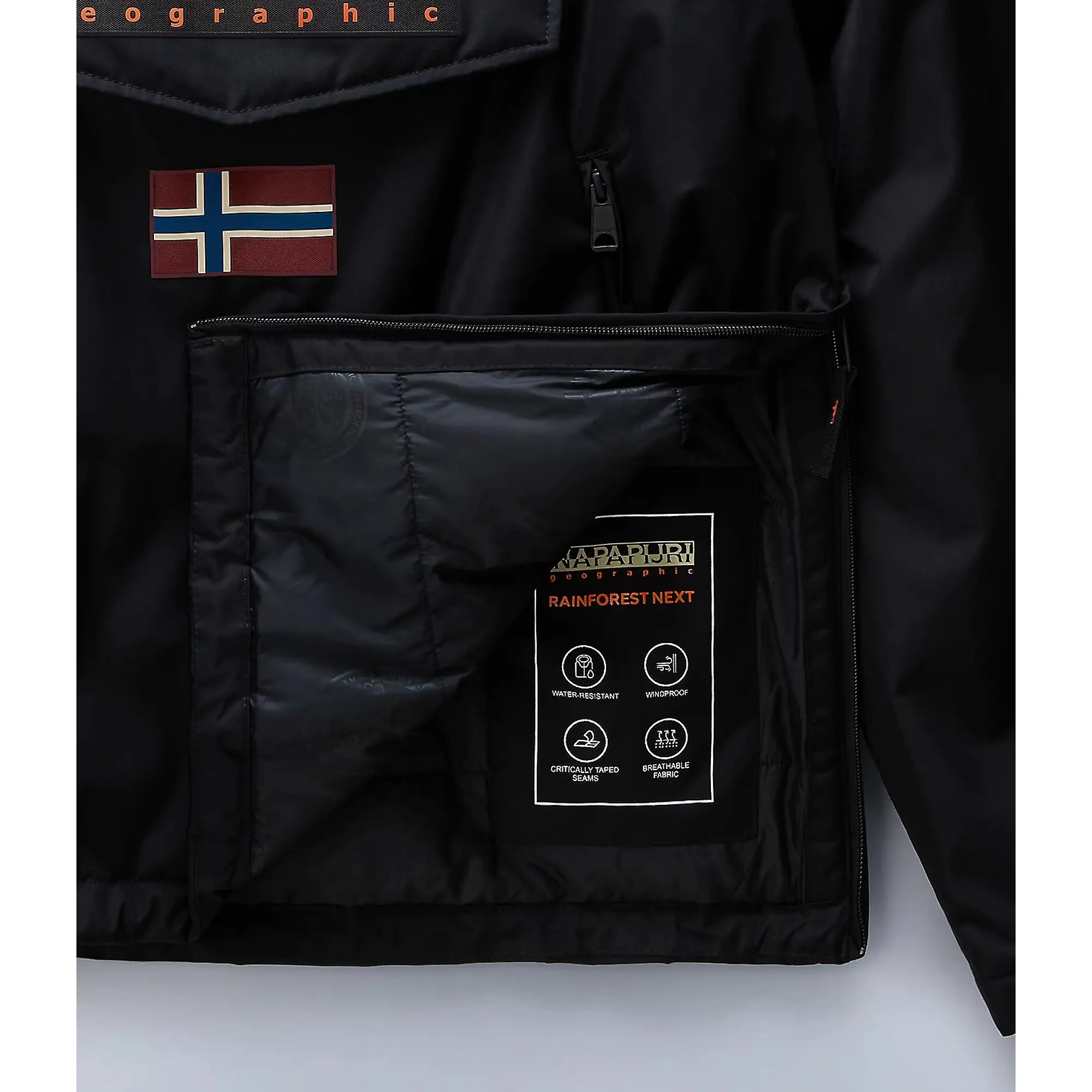 Product image 9 of 11 of Napapijri Men's Rainforest Next Anorak Jacket - Black Beauty