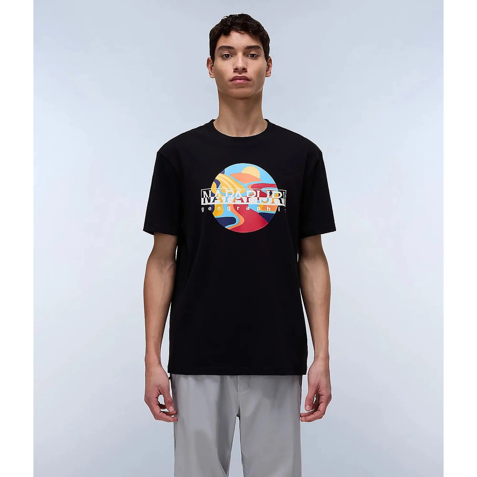 Product image 3 of 5 of Napapijri Men's Valdor Short Sleeve T-Shirt - Black