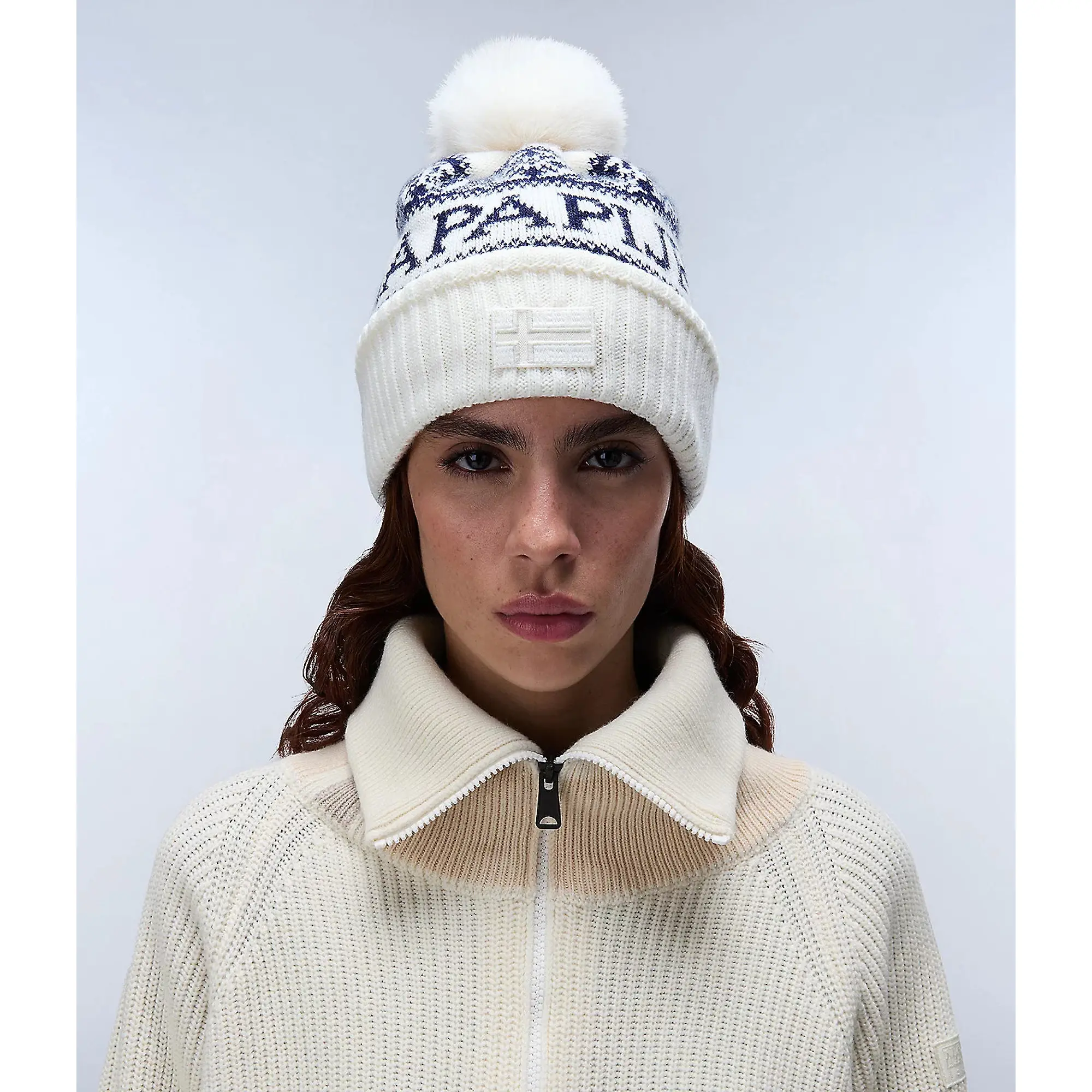 Product image 4 of 4 of Napapijri Soiusa Bobble Beanie - White Heron