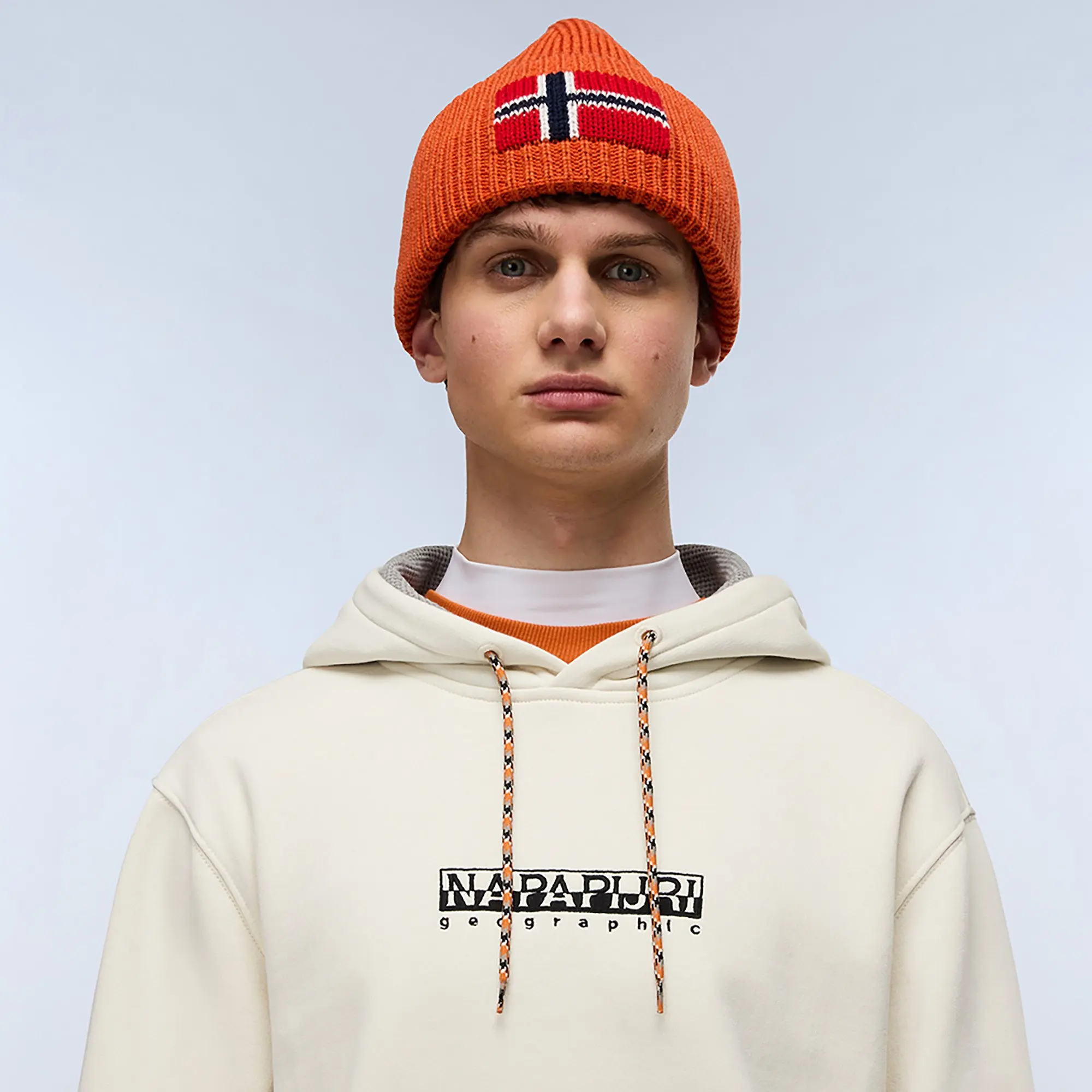 Product image 4 of 7 of Napapijri Men's Fiemme Printed Hoody - Beige Dimity