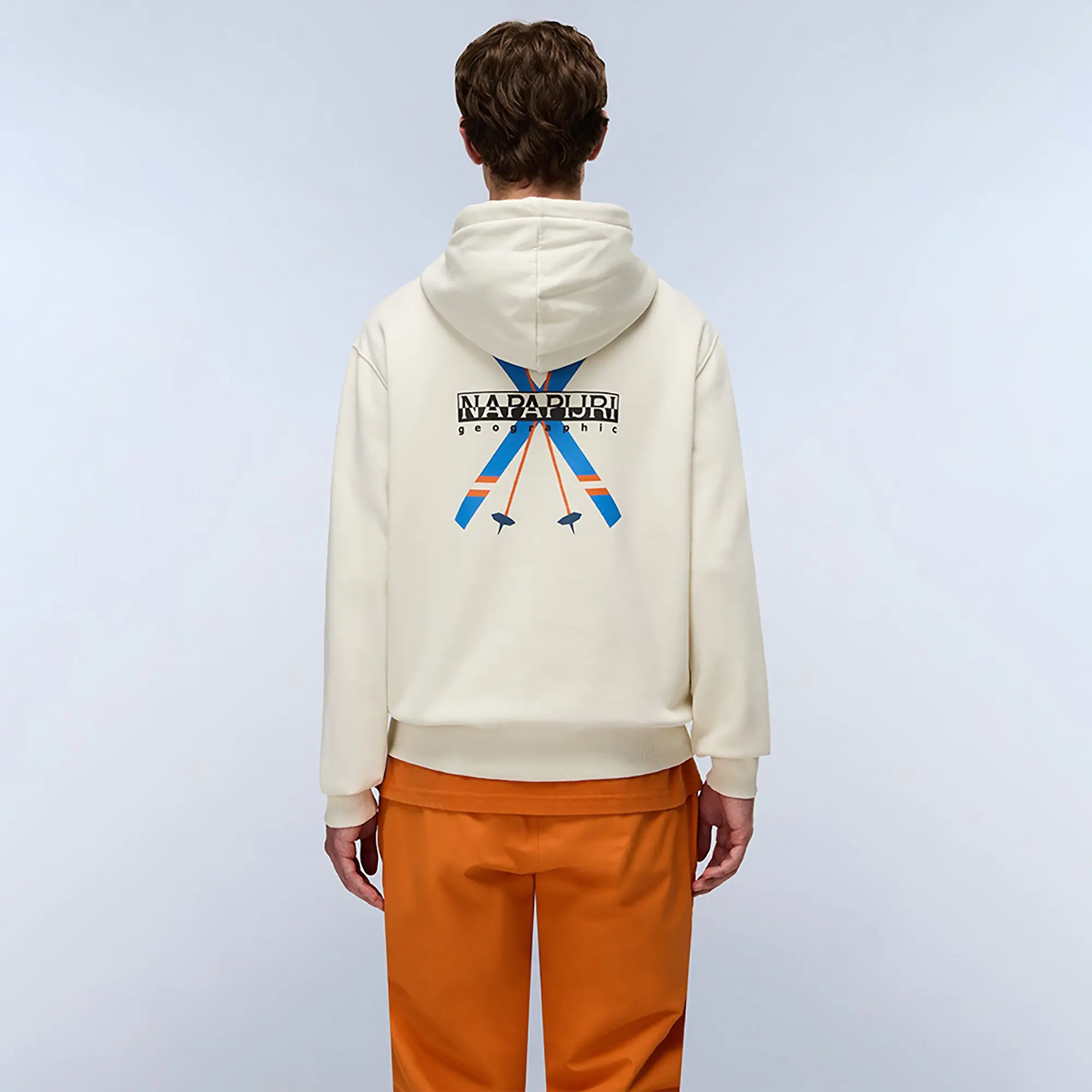 Product image 3 of 7 of Napapijri Men's Fiemme Printed Hoody - Beige Dimity