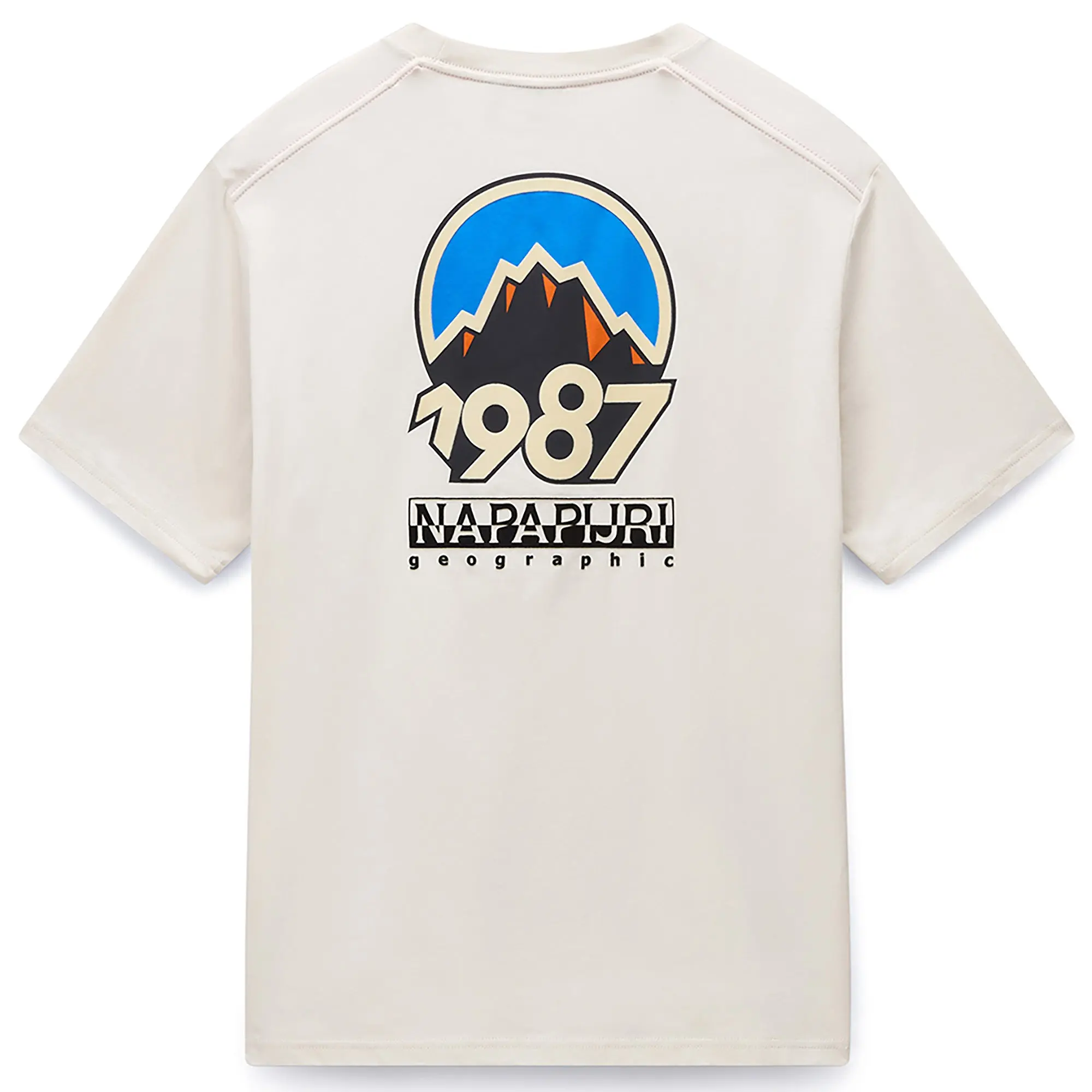 Product image 6 of 6 of Napapijri Men's Montepianna Flock Print T-Shirt - Beige Dimity