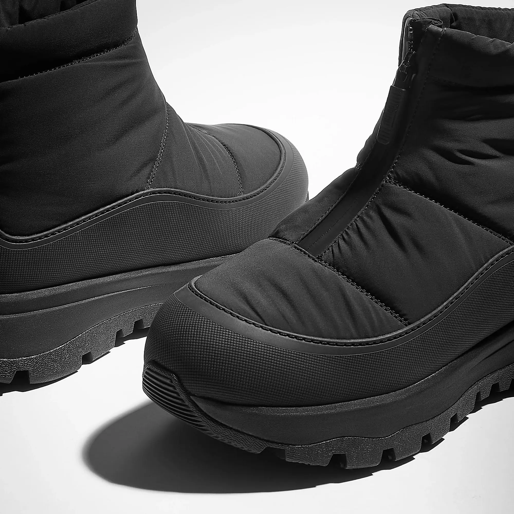 Product image 5 of 6 of FitFlop Women's NEO-D-HYKER Waterproof Zip-Front Padded Sub-Zero Walking Boots - All Black