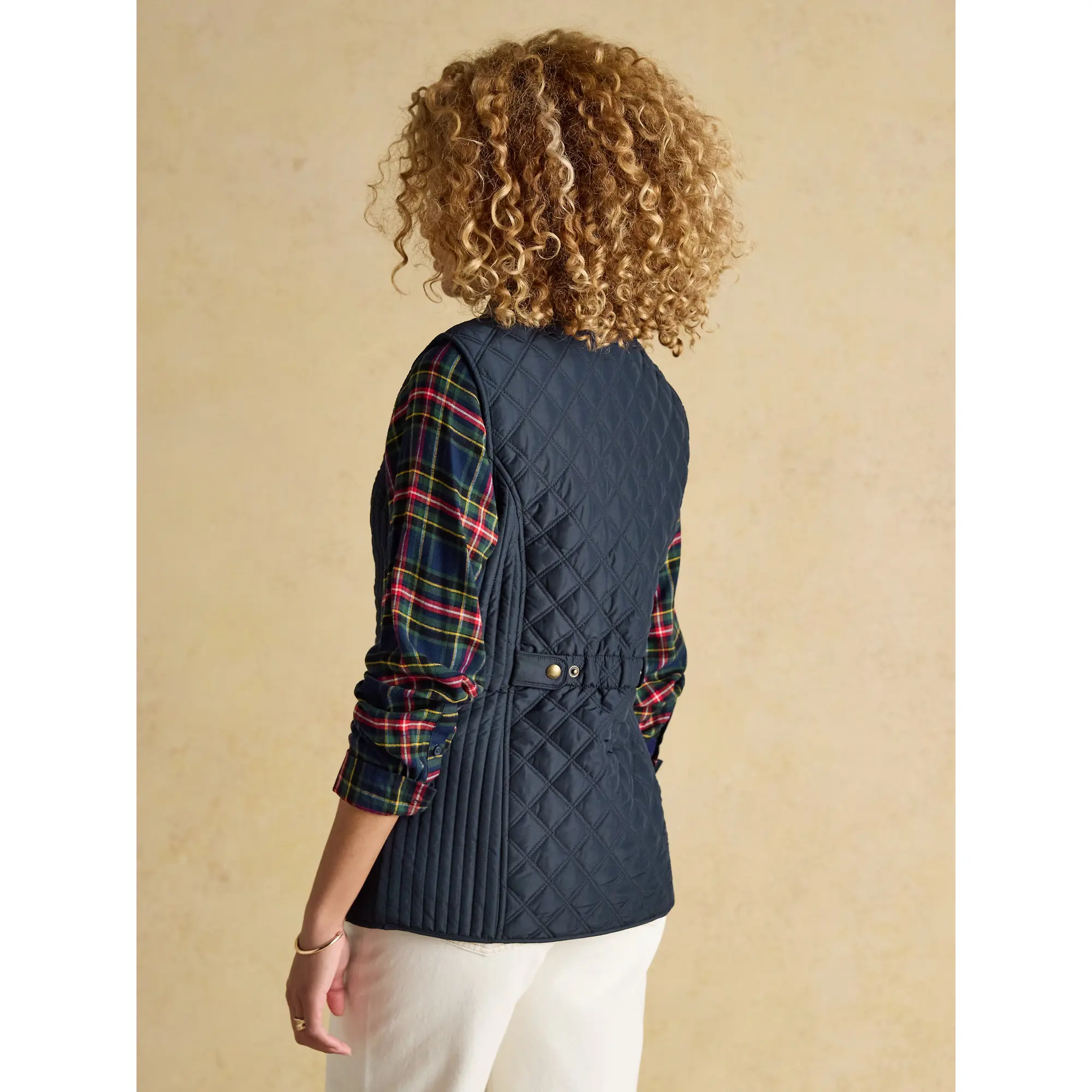 Product image 3 of 19 of Joules Women's Minx Showerproof Diamond Quilted Gilet - Navy Blue