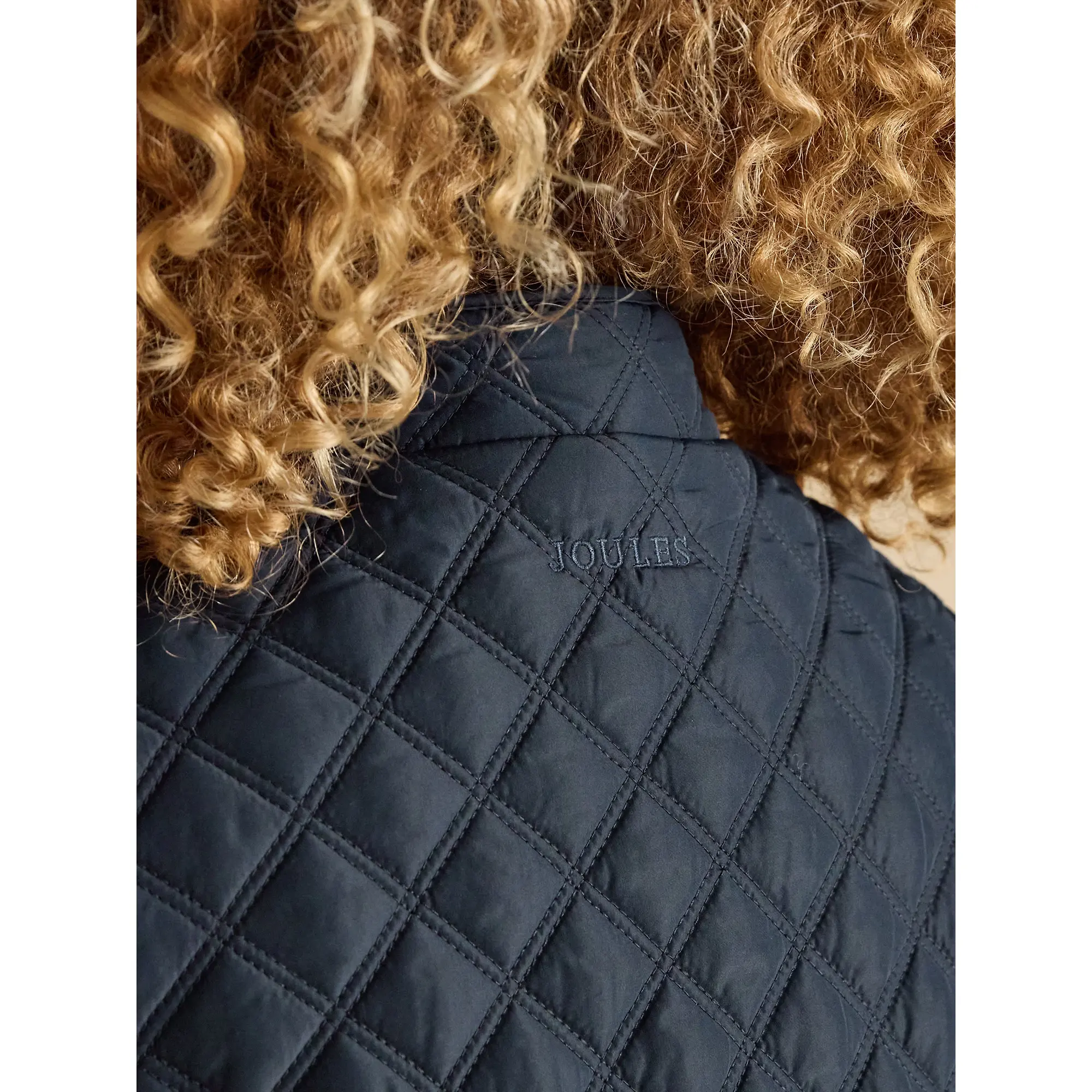 Product image 8 of 19 of Joules Women's Minx Showerproof Diamond Quilted Gilet - Navy Blue