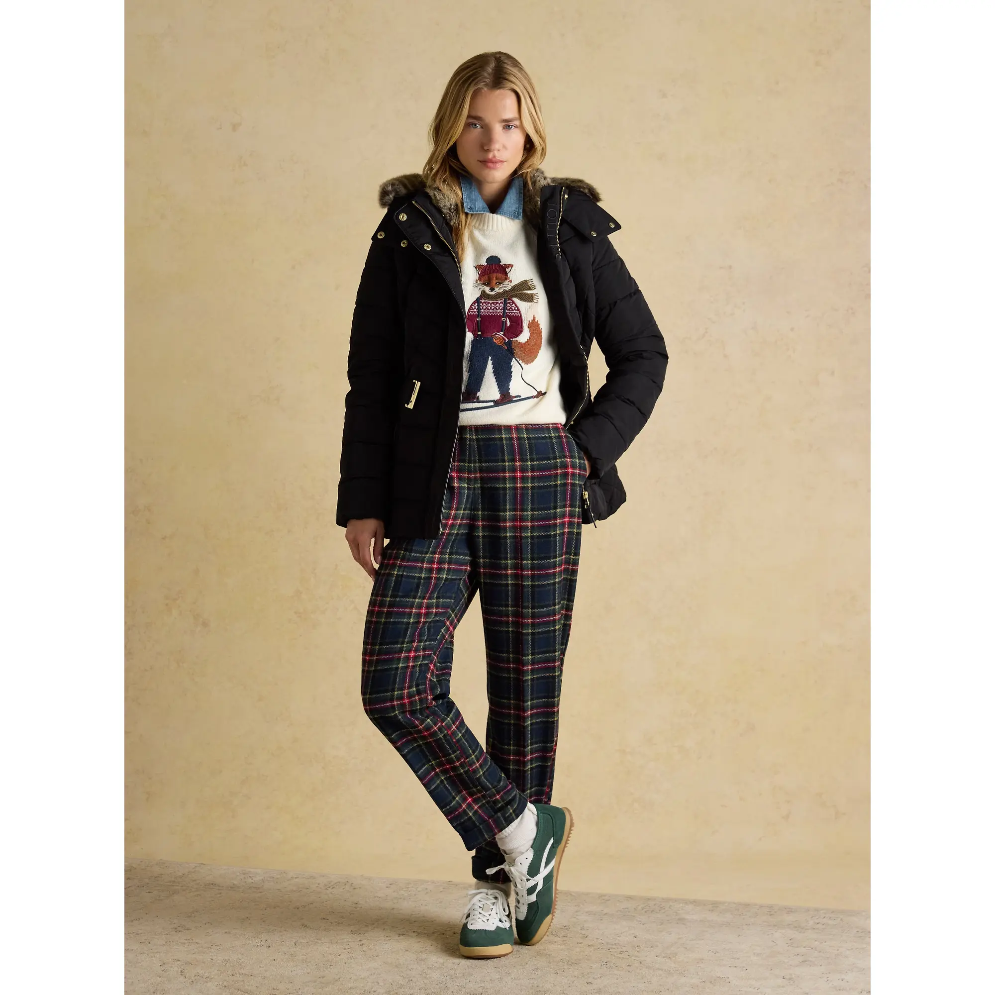Product image 4 of 11 of Joules Women's Aspen Showerproof Padded Coat - Black