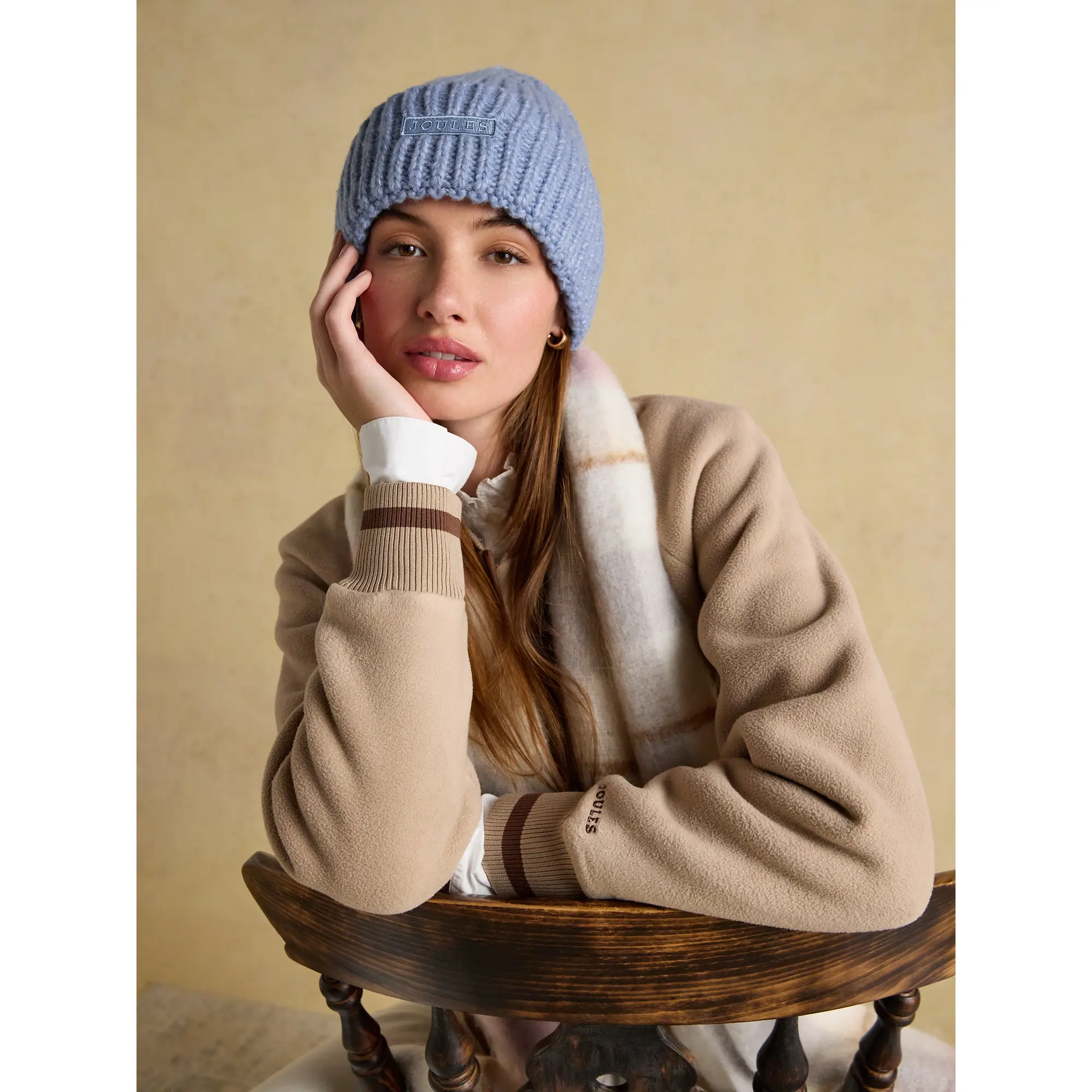 Product image 4 of 7 of Joules Women's Rosa Beanie Hat - Blue