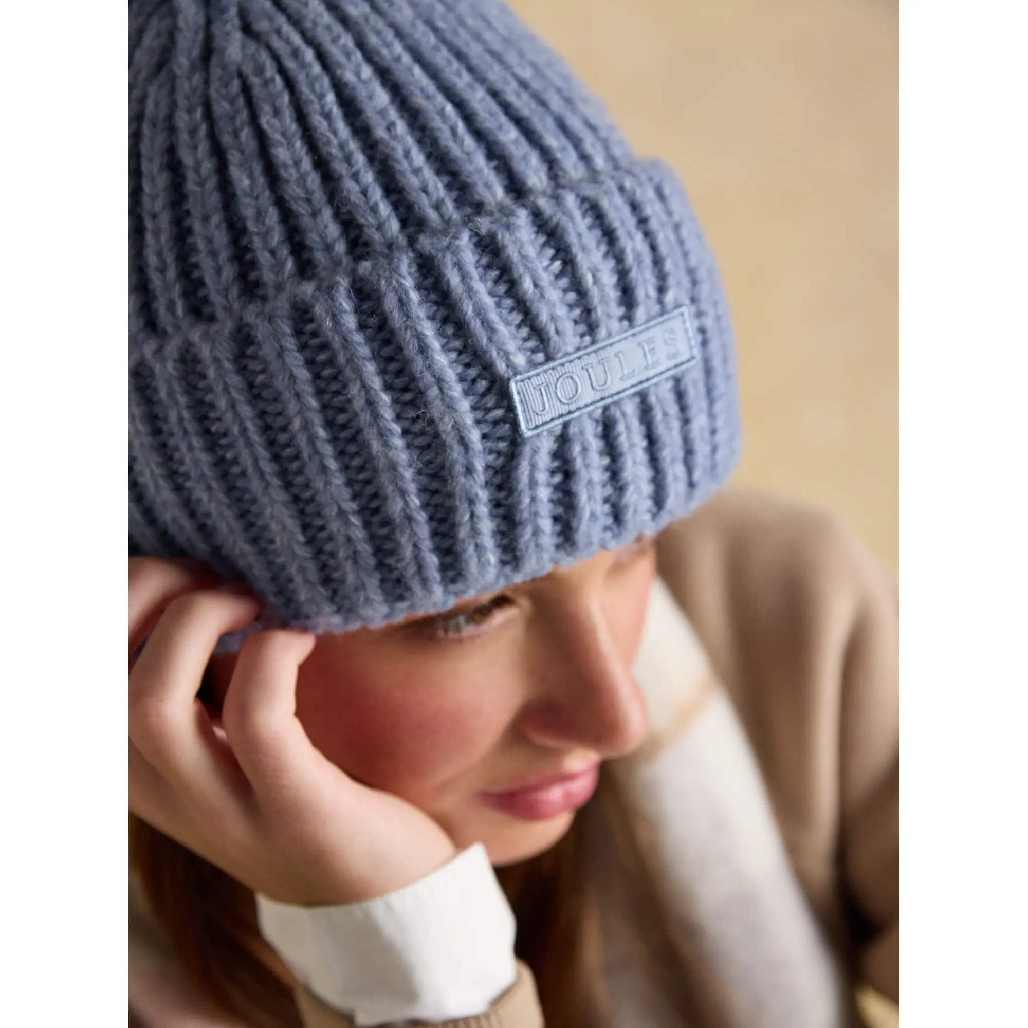 Product image 5 of 7 of Joules Women's Rosa Beanie Hat - Blue