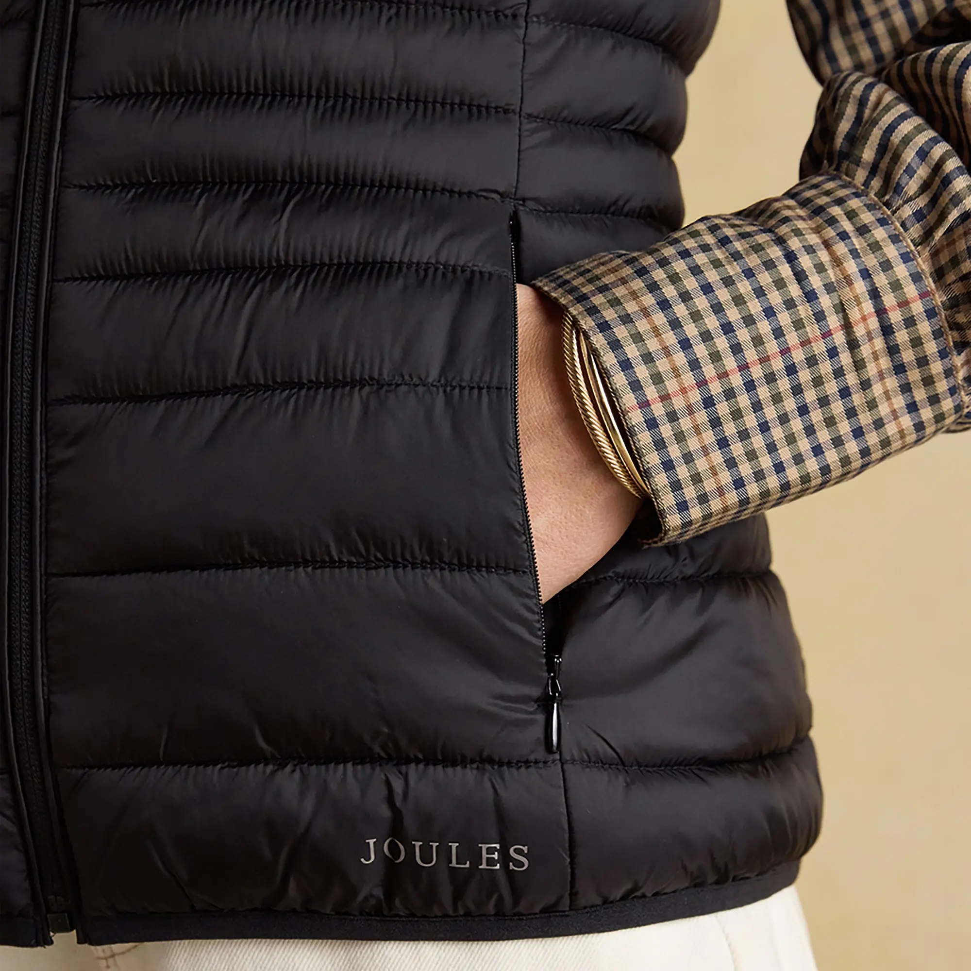 Product image 7 of 8 of Joules Women's Kenley Showerproof Padded Gilet - Black