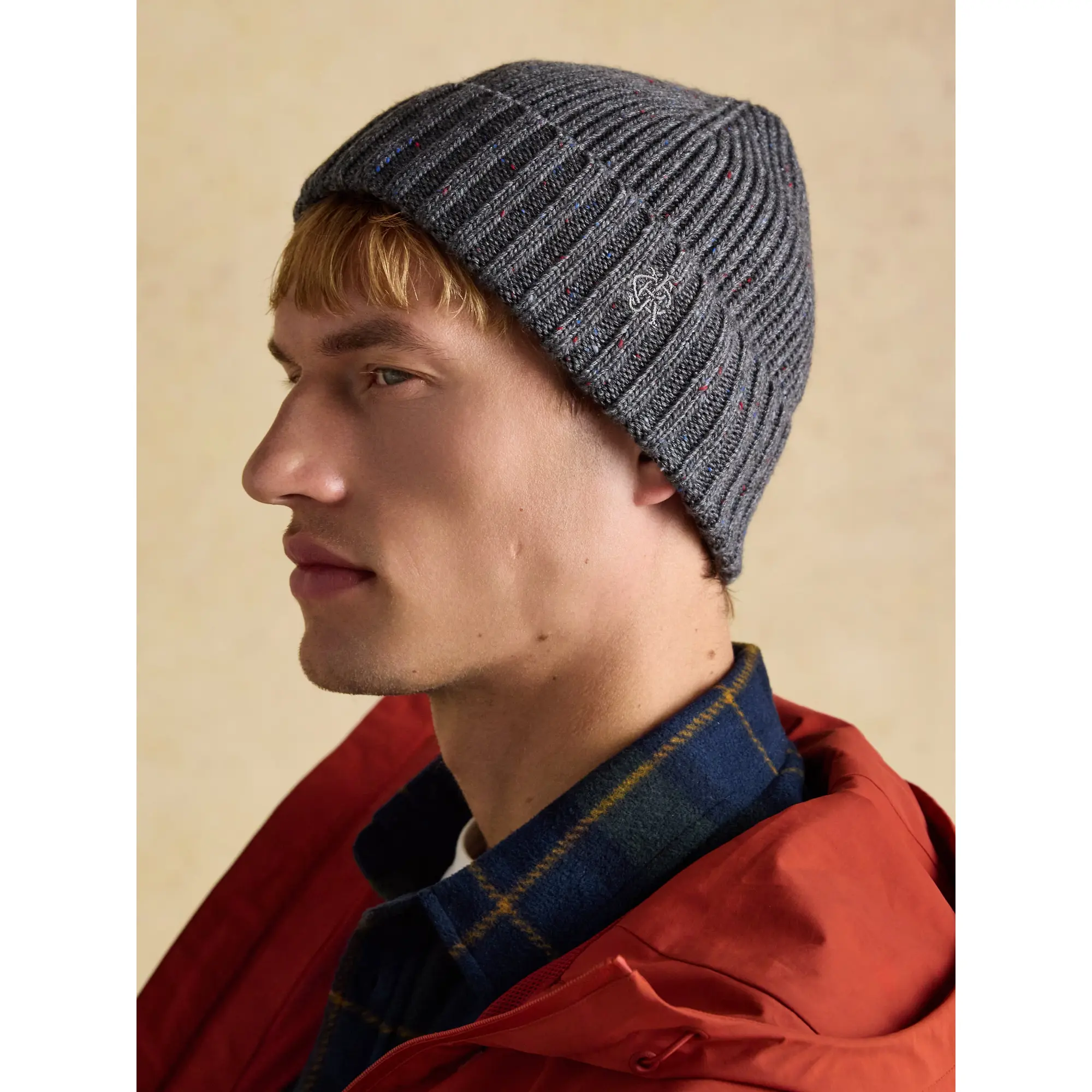 Product image 2 of 6 of Joules Men's Hammond Beanie Hat - Grey
