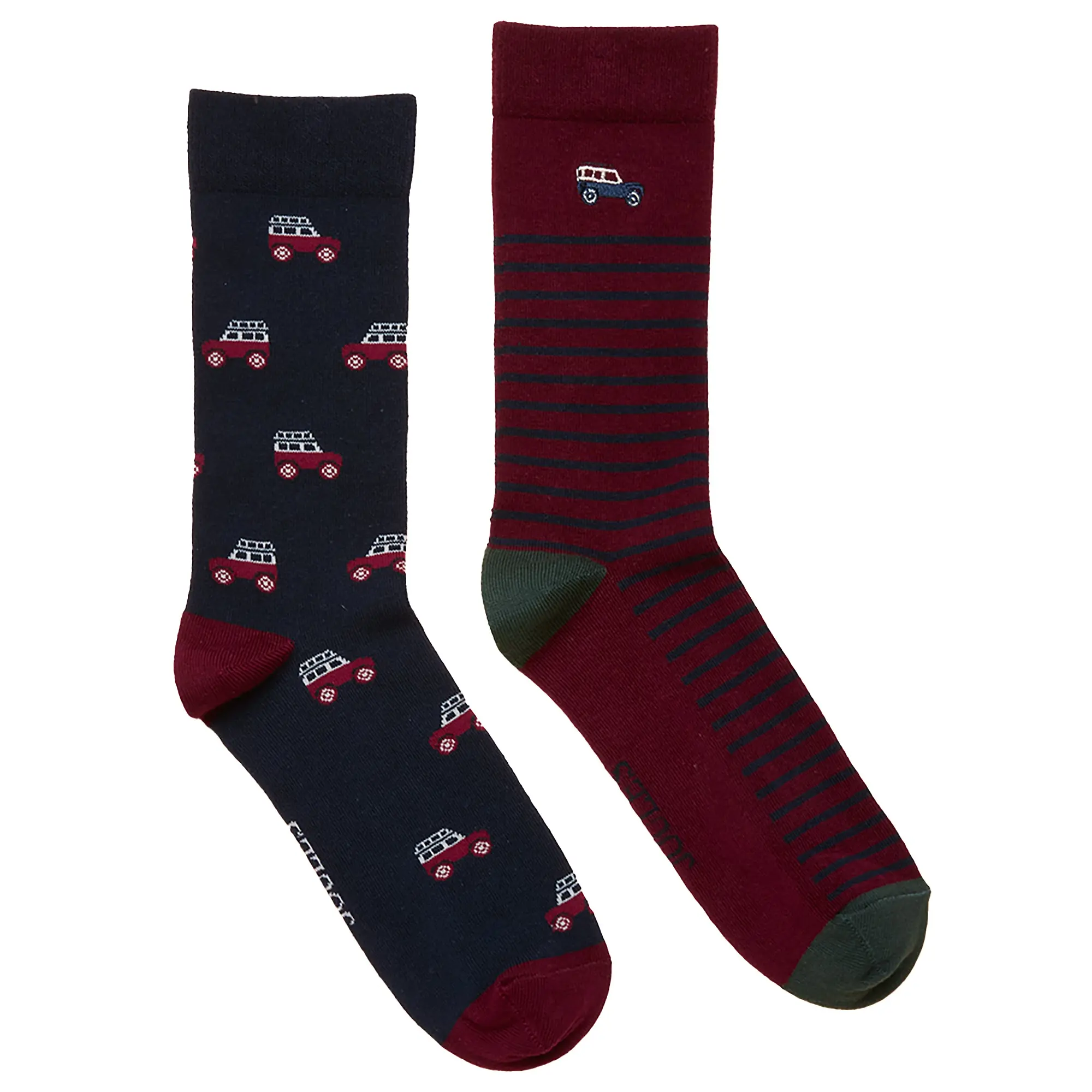 Product image 1 of 3 of Joules Men's Kingsbury Socks 2 Pack UK 7-12 - Red/Blue