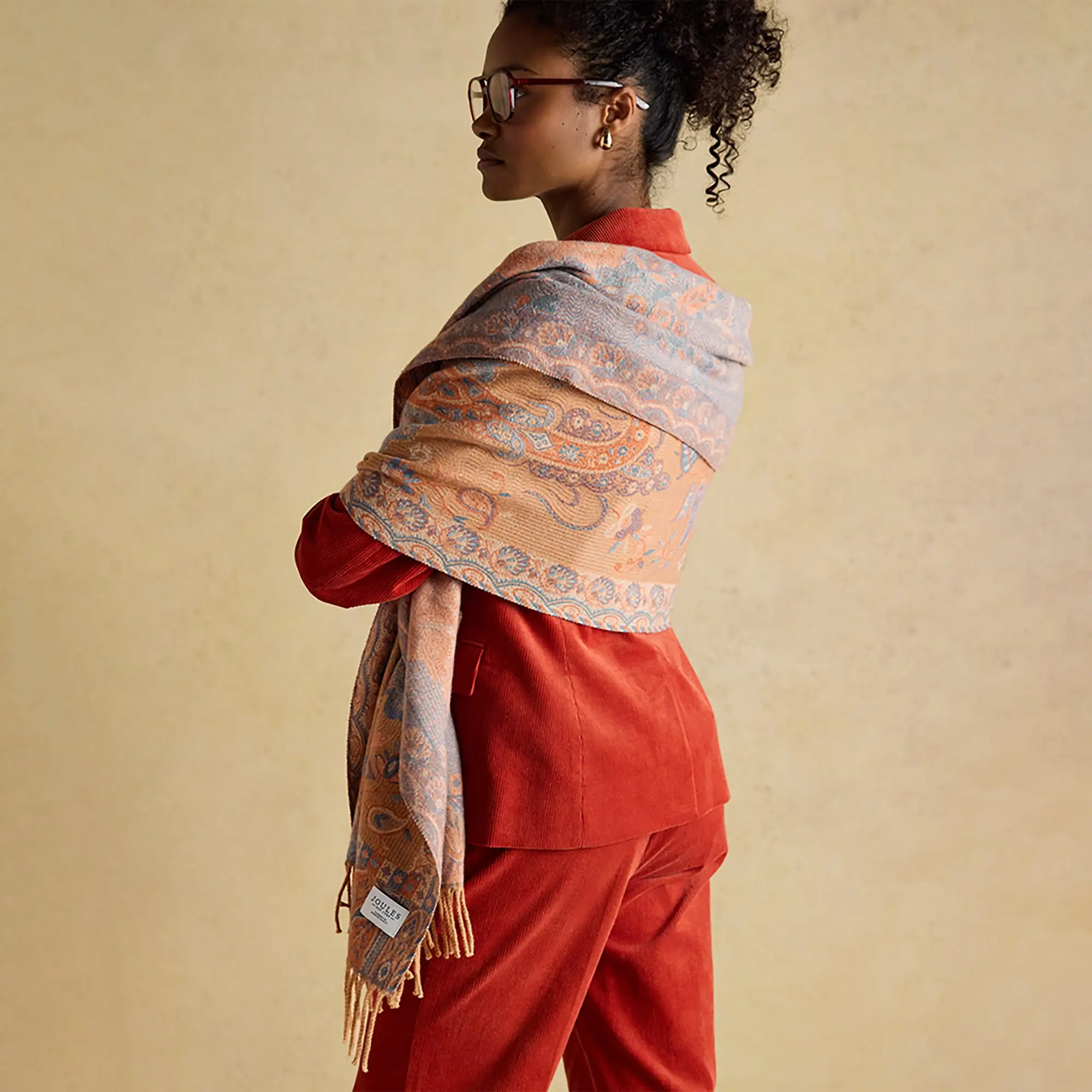 Product image 2 of 8 of Joules Women's Erin Jacquard Scarf - Neutral