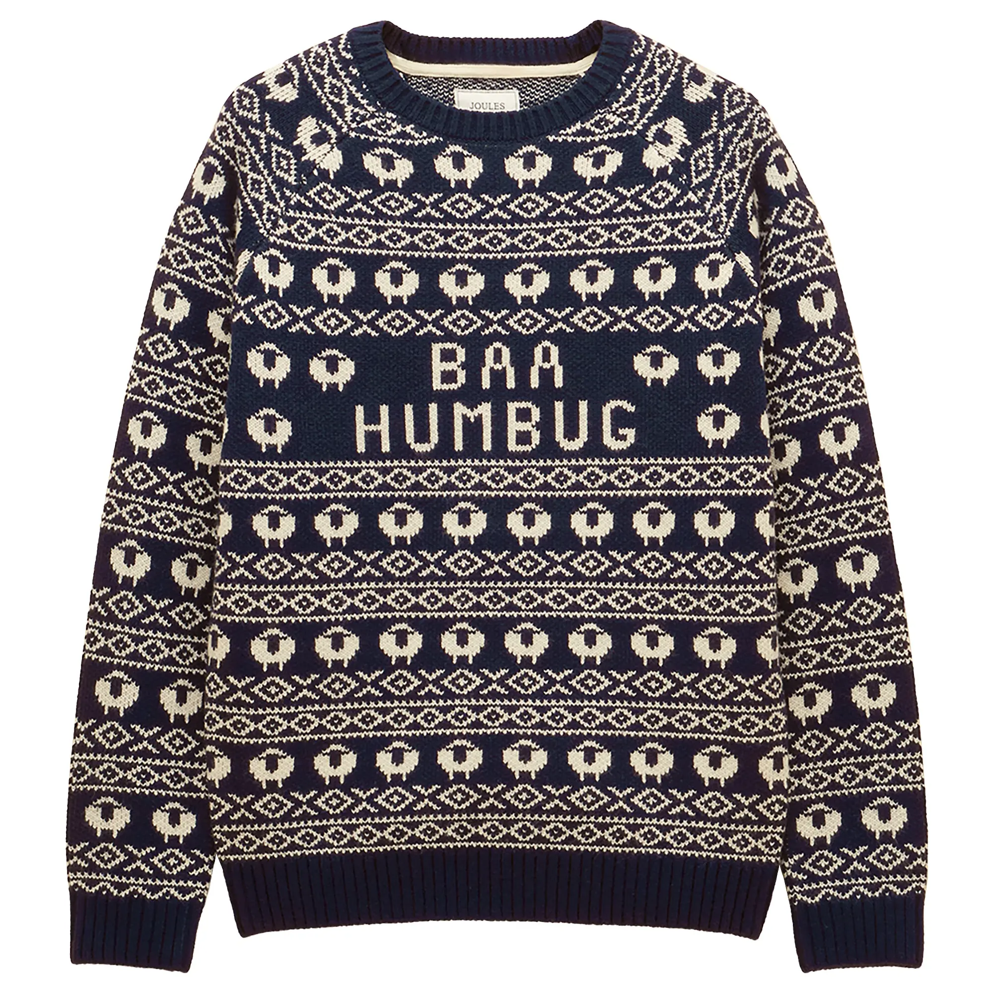 Product image 1 of 8 of Joules Men's Baa Humbug Crew Neck Jumper - Navy
