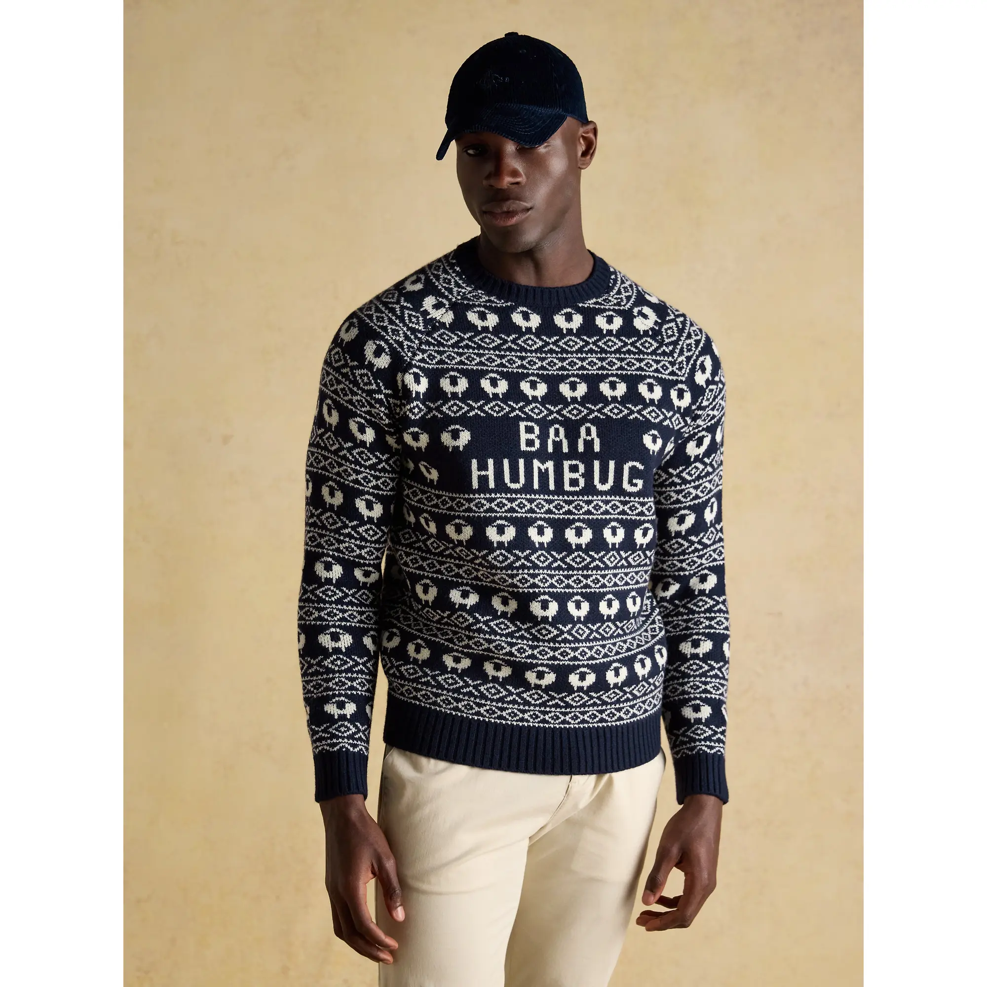Product image 2 of 8 of Joules Men's Baa Humbug Crew Neck Jumper - Navy